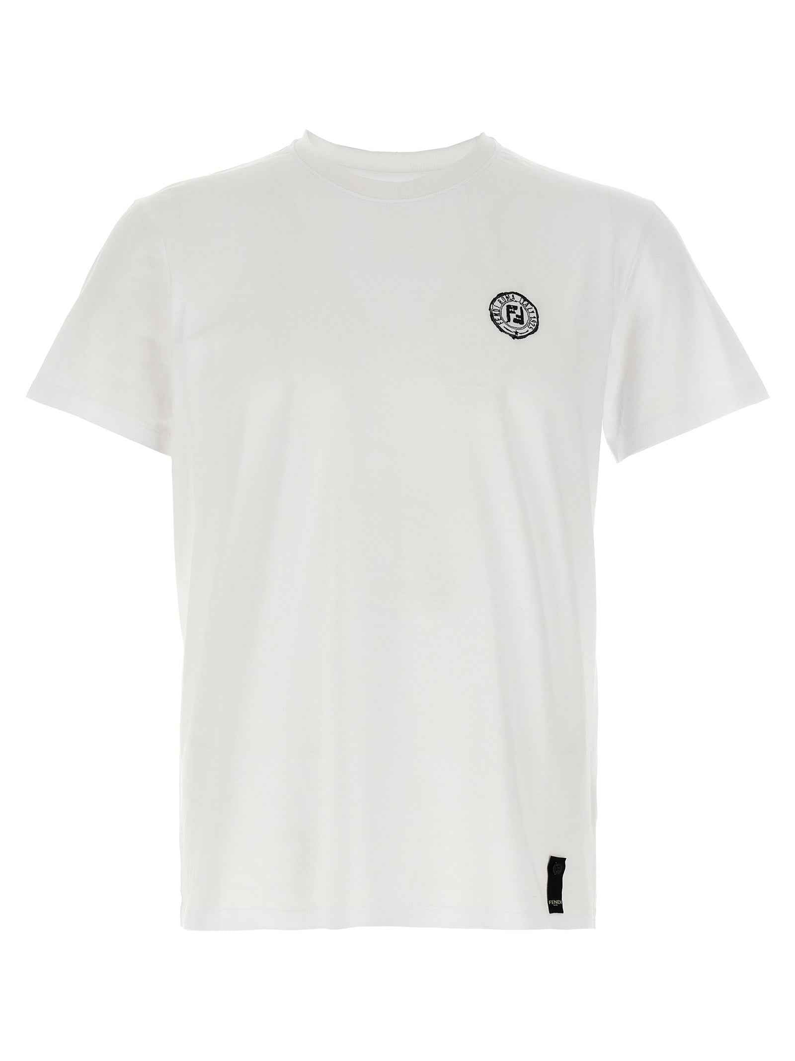 Fendi White Cotton T-Shirt
