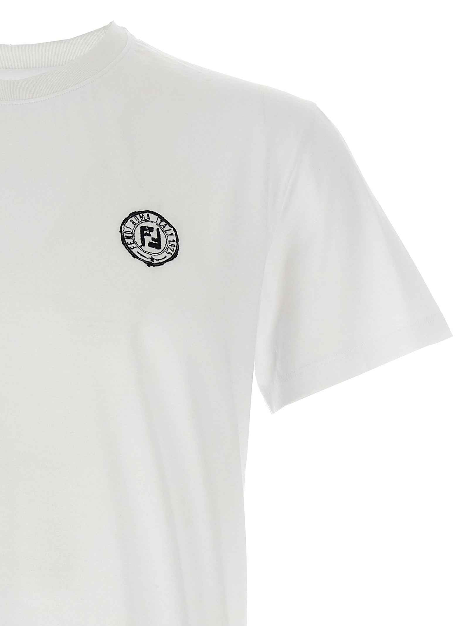 Fendi White Cotton T-Shirt