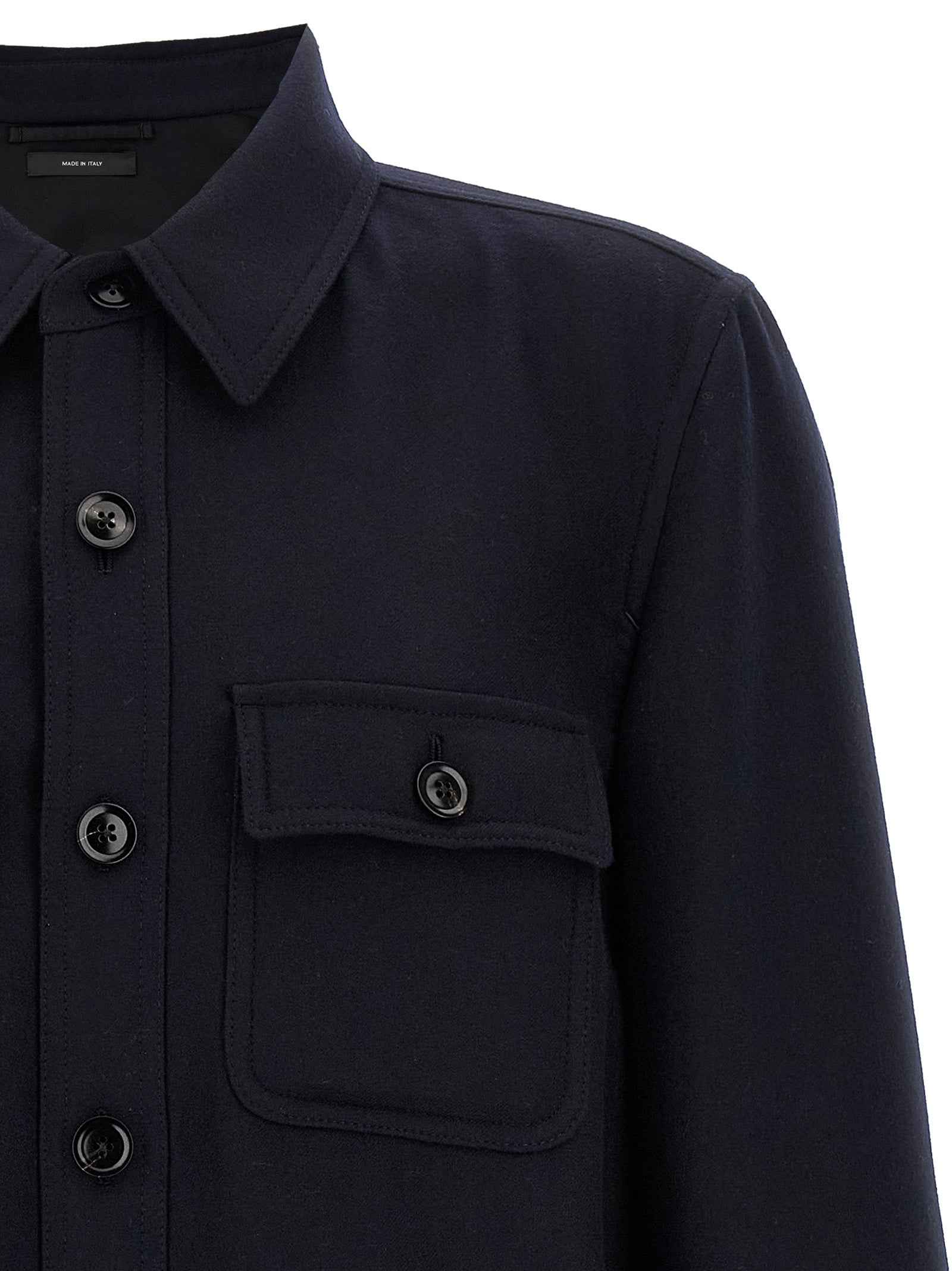 Tom Ford Blue Wool Blouse