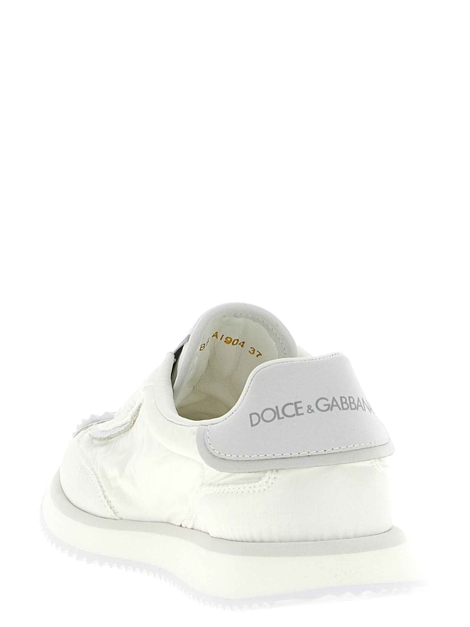 Dolce & Gabbana White Polyester Athletic Sneakers