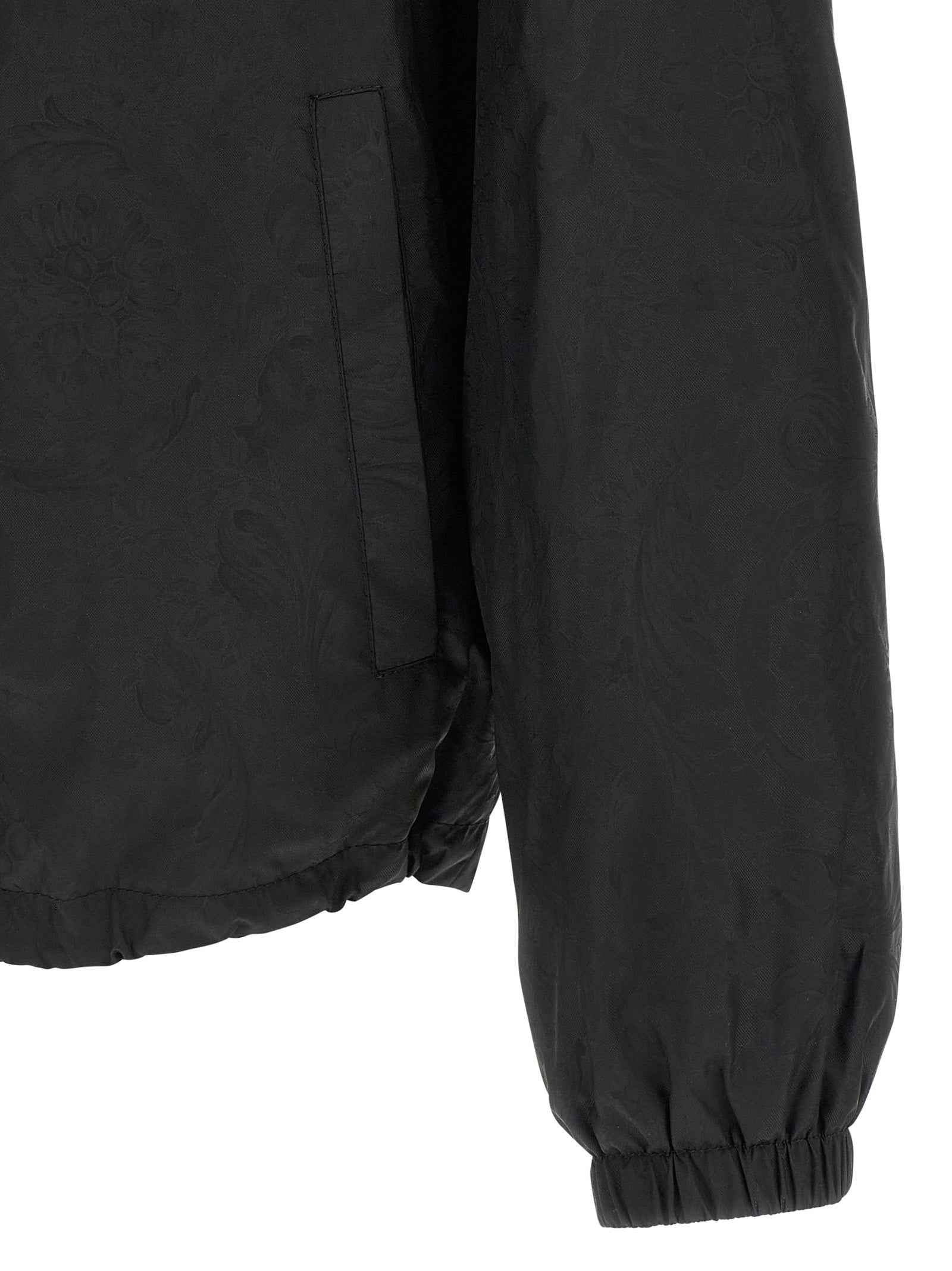 Versace Black Nylon Shell Jacket