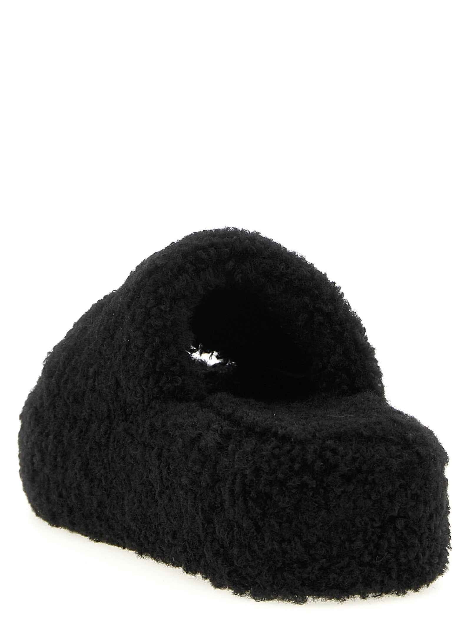 Balenciaga Black Polyester Slides