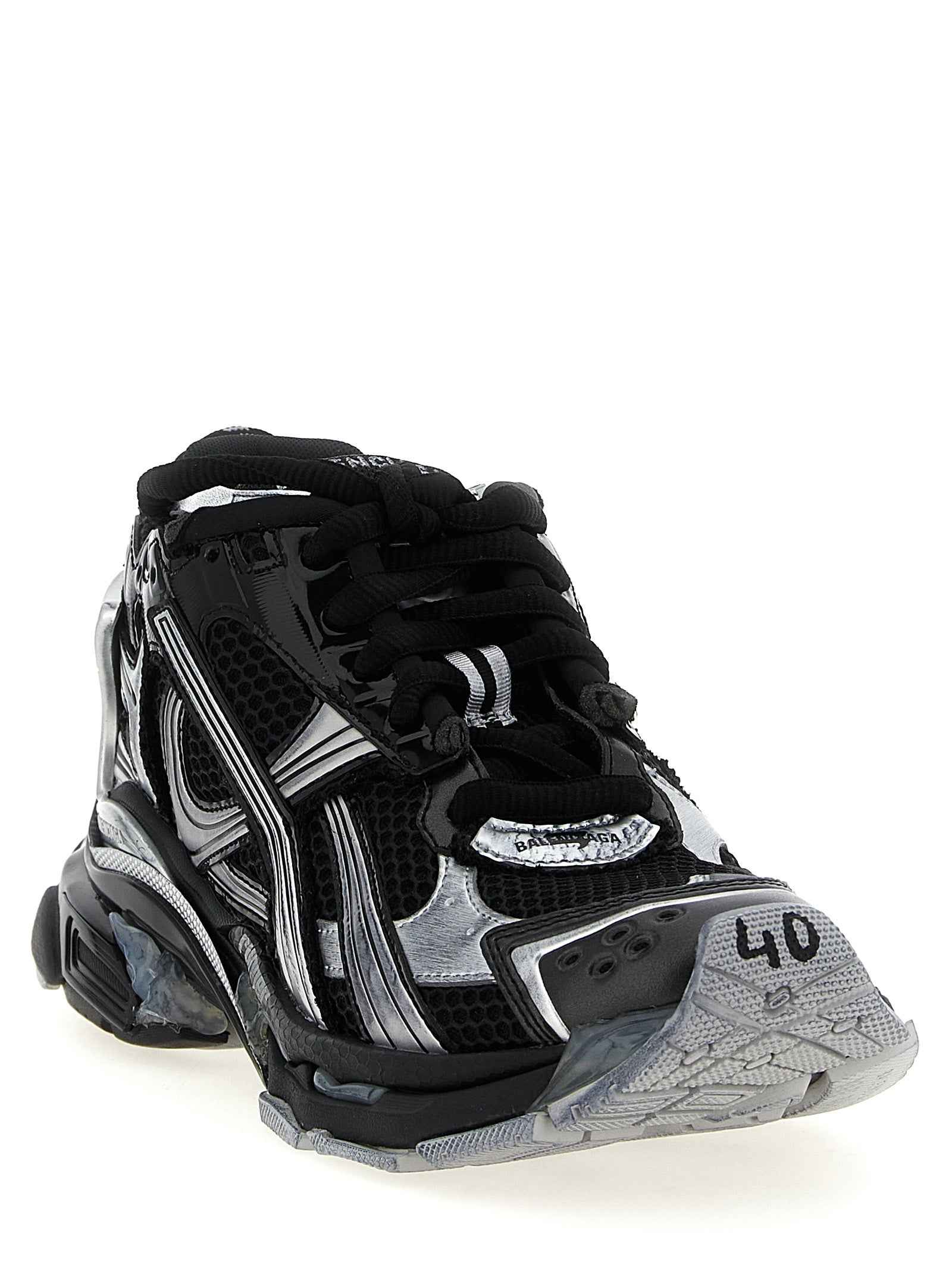 Balenciaga Black Polyethylene Athletic Sneakers