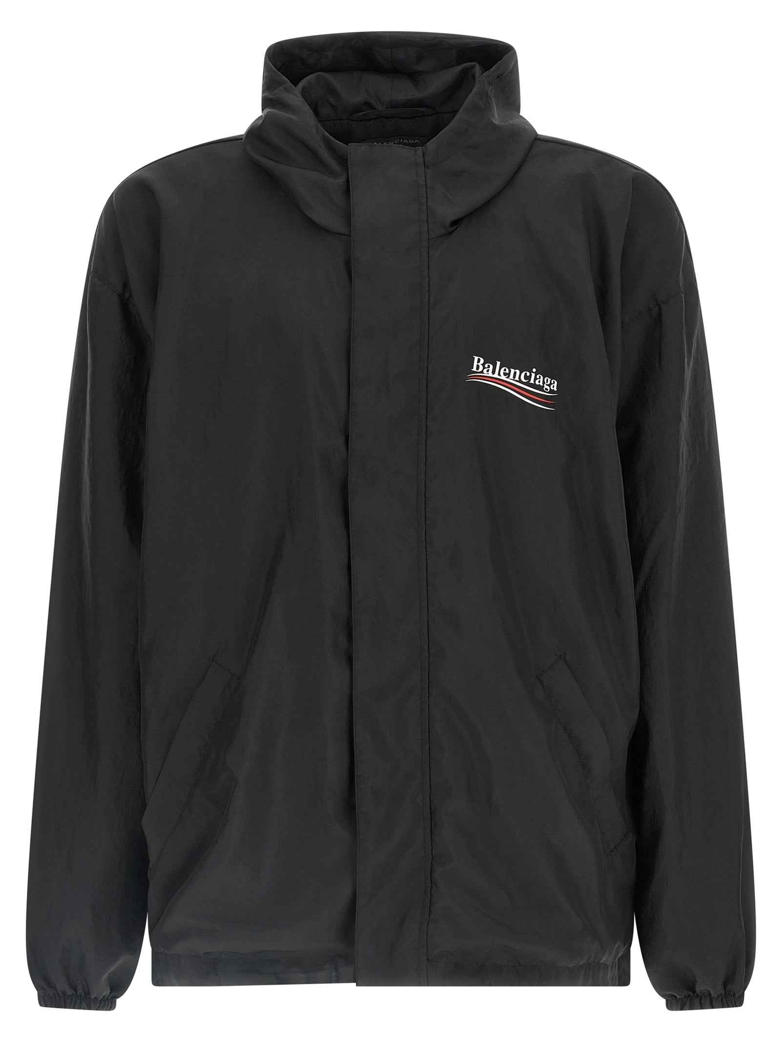 Balenciaga Black Polyester Shell Jacket