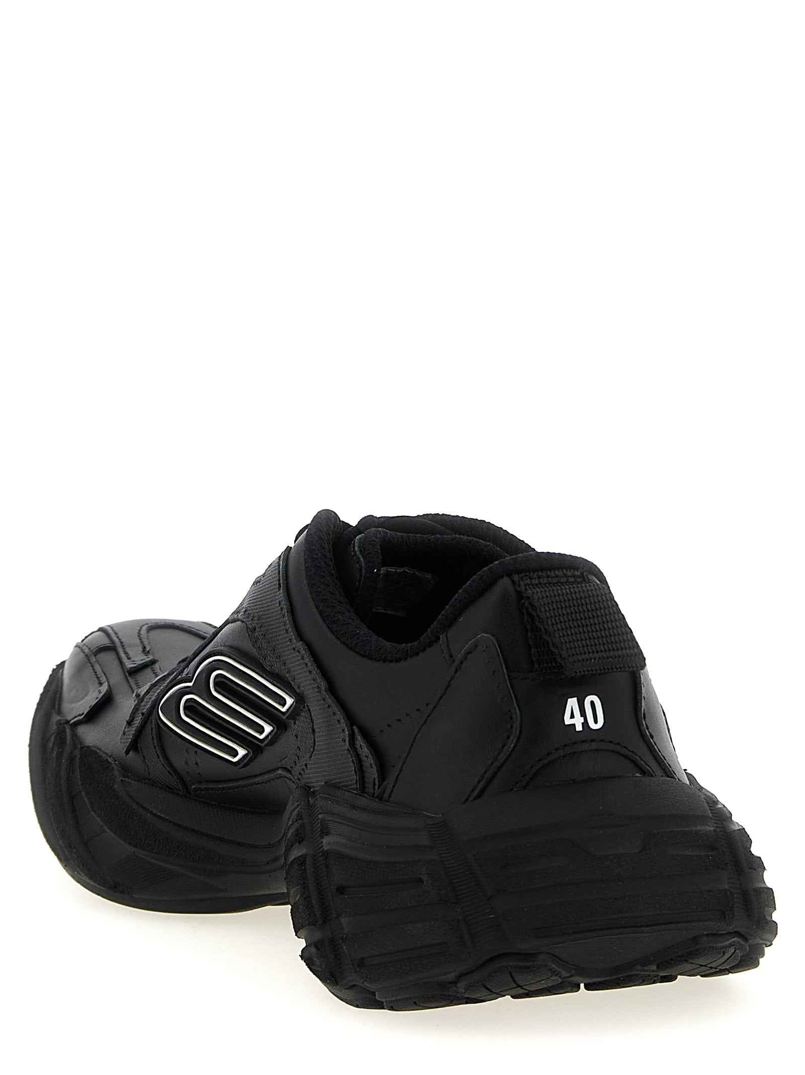 Balenciaga Black Calfskin Athletic Sneakers
