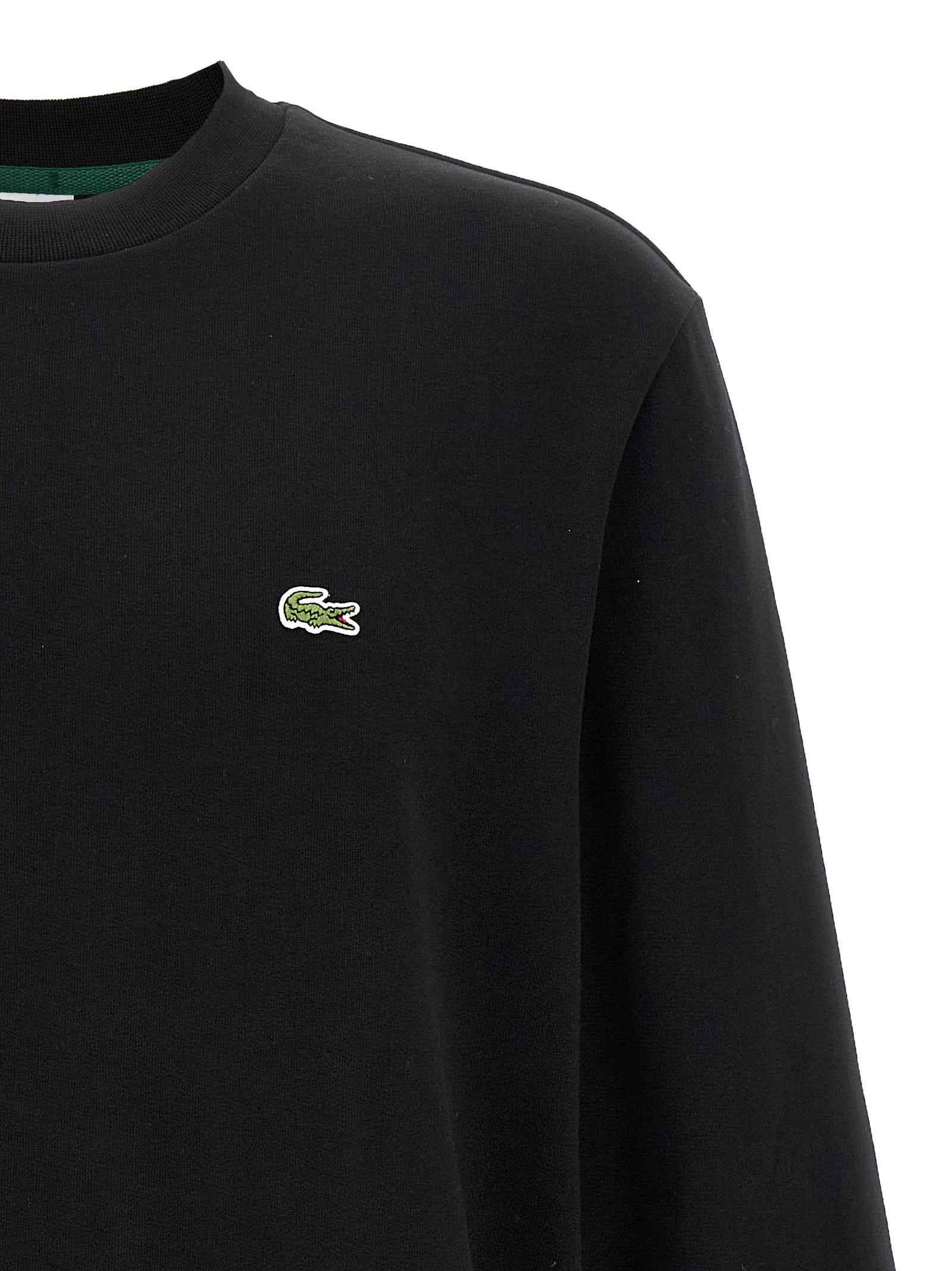 Lacoste Black Cotton Sweatshirt