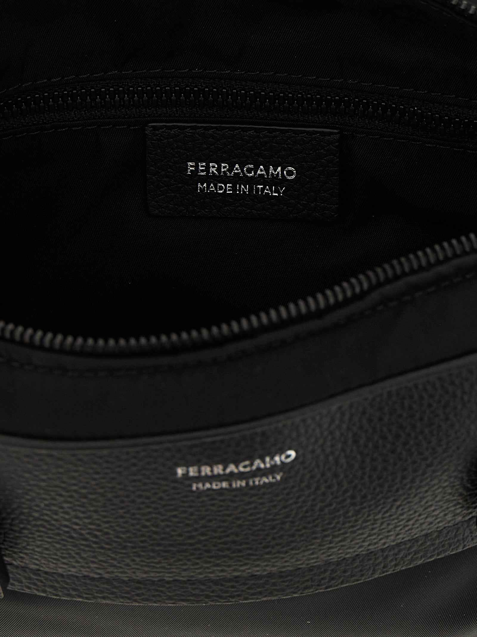 Ferragamo Black Fabric Crossbody Bag