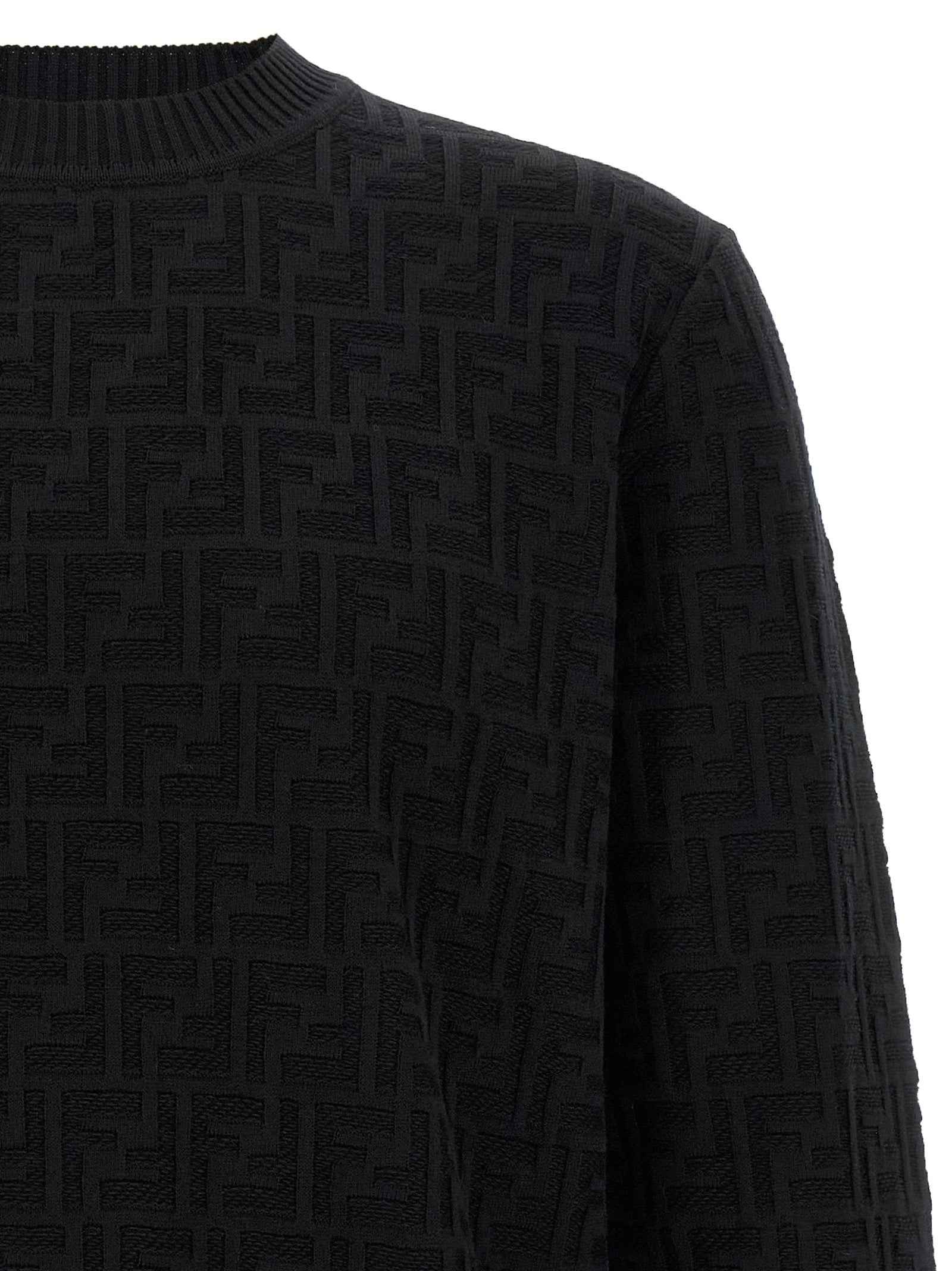 Fendi Black Cotton Cardigan
