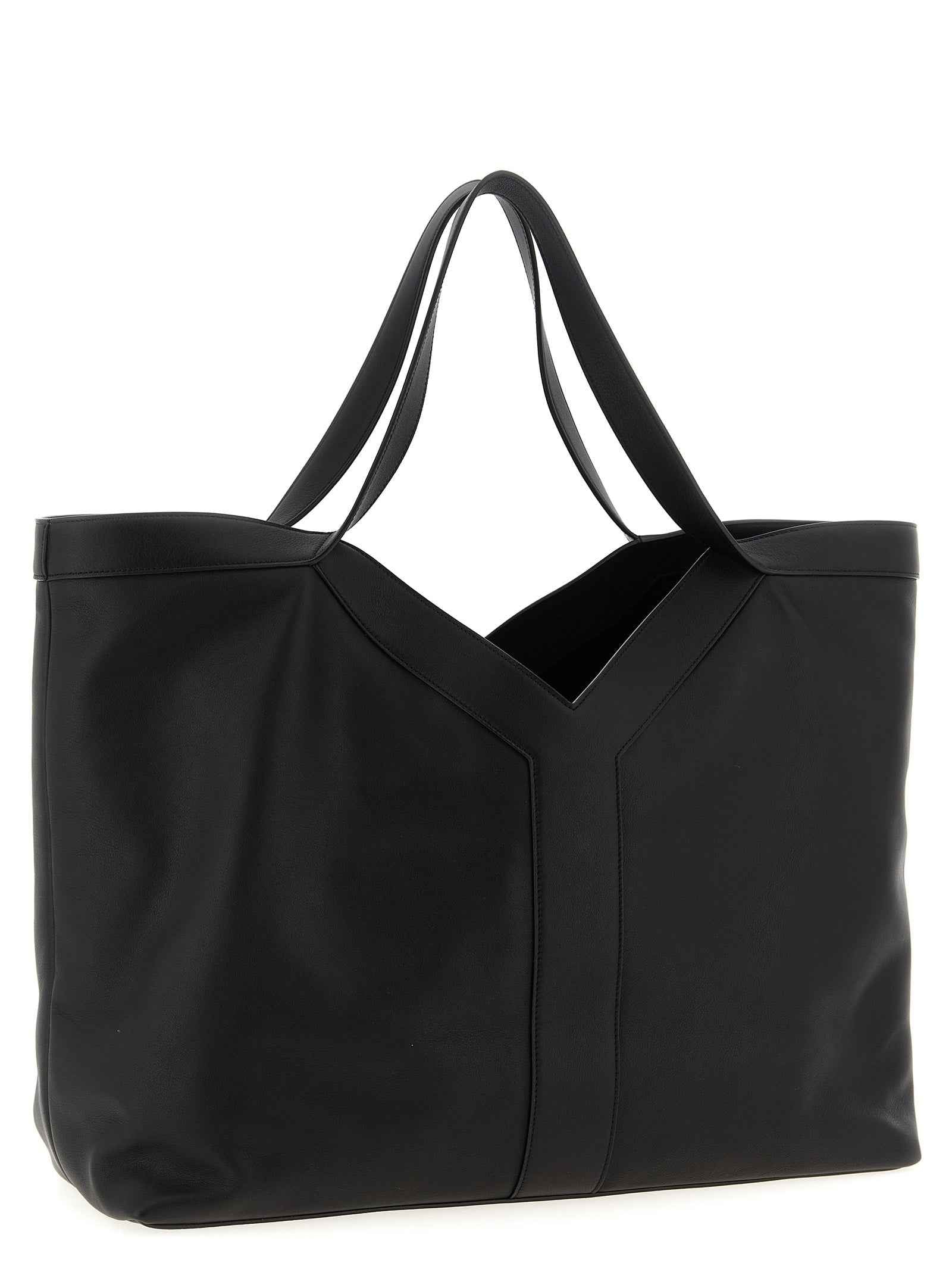 Saint Laurent Black Calfskin Tote Bag