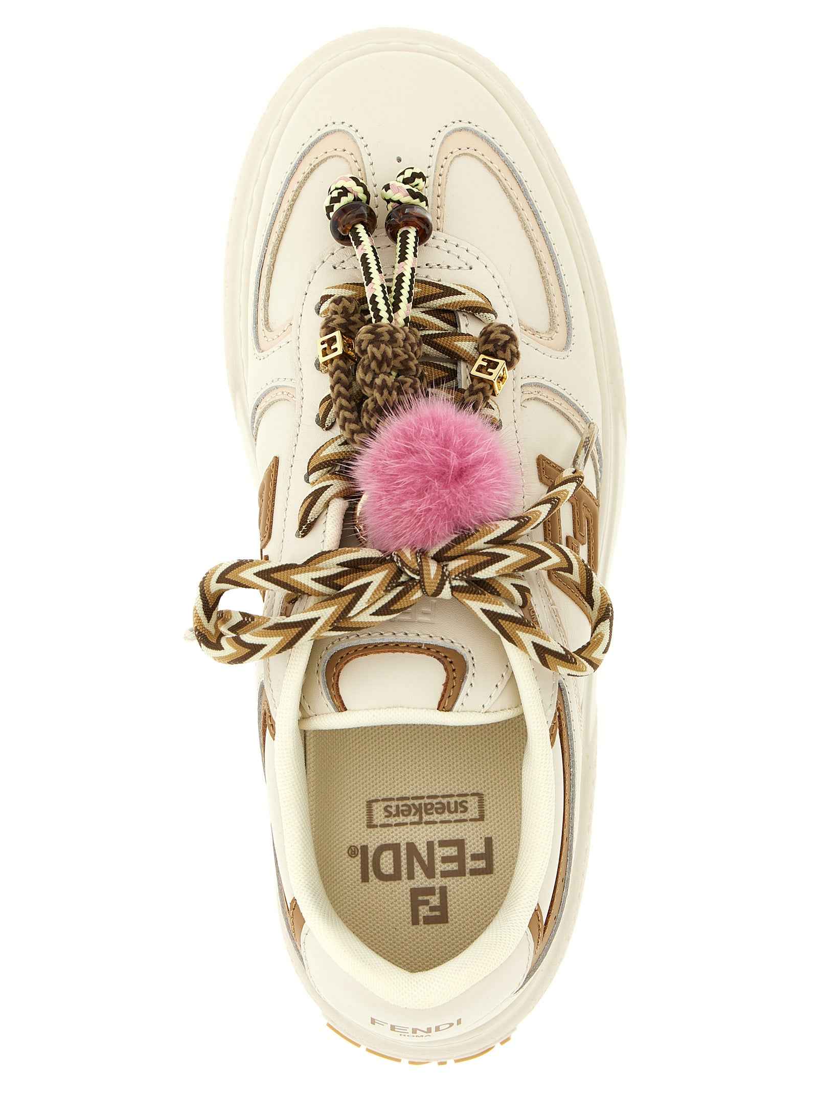 Fendi Multicolor Calfskin Platform Sneakers