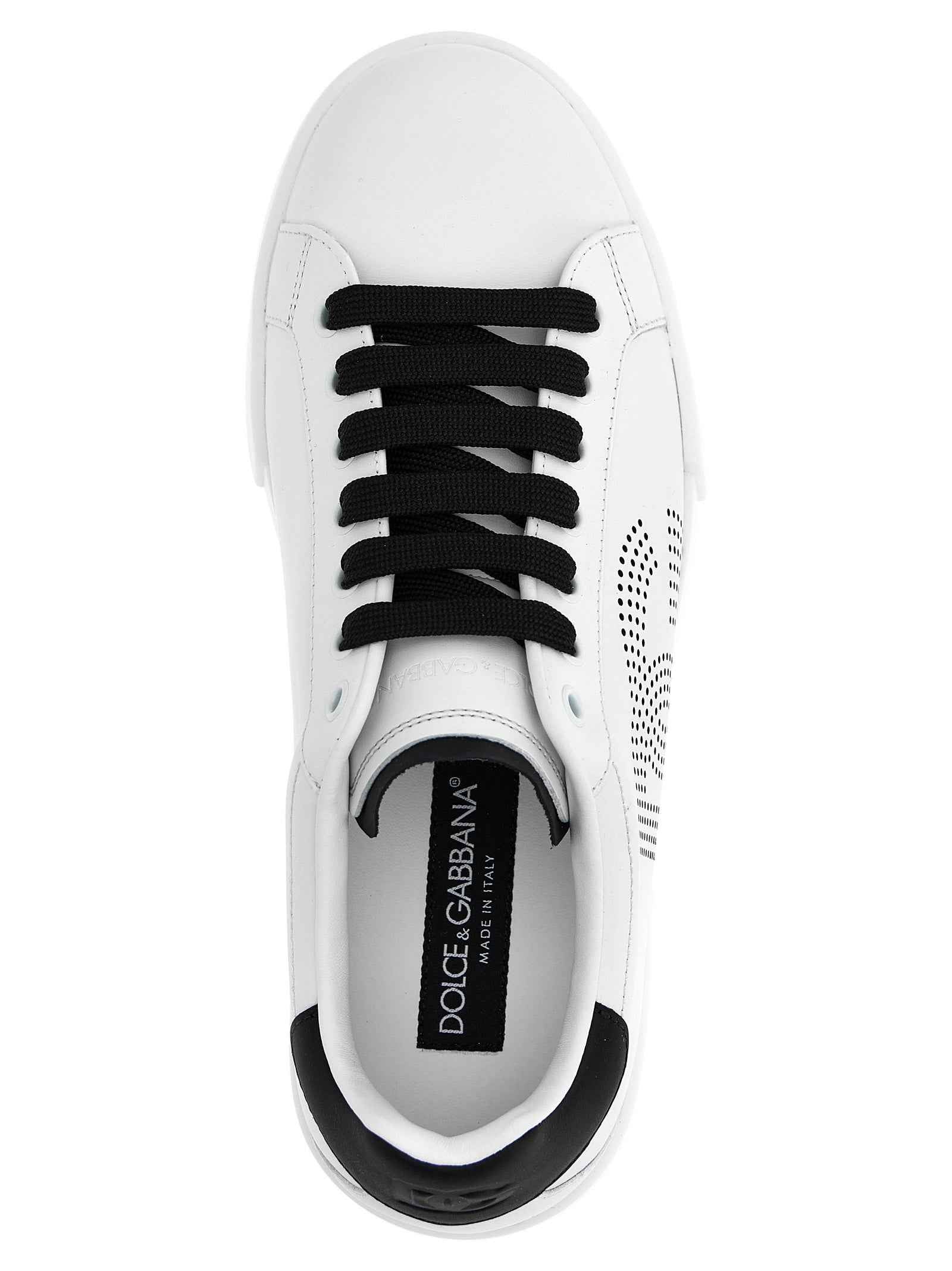 Dolce & Gabbana Bicolor Calfskin Low Top Sneakers