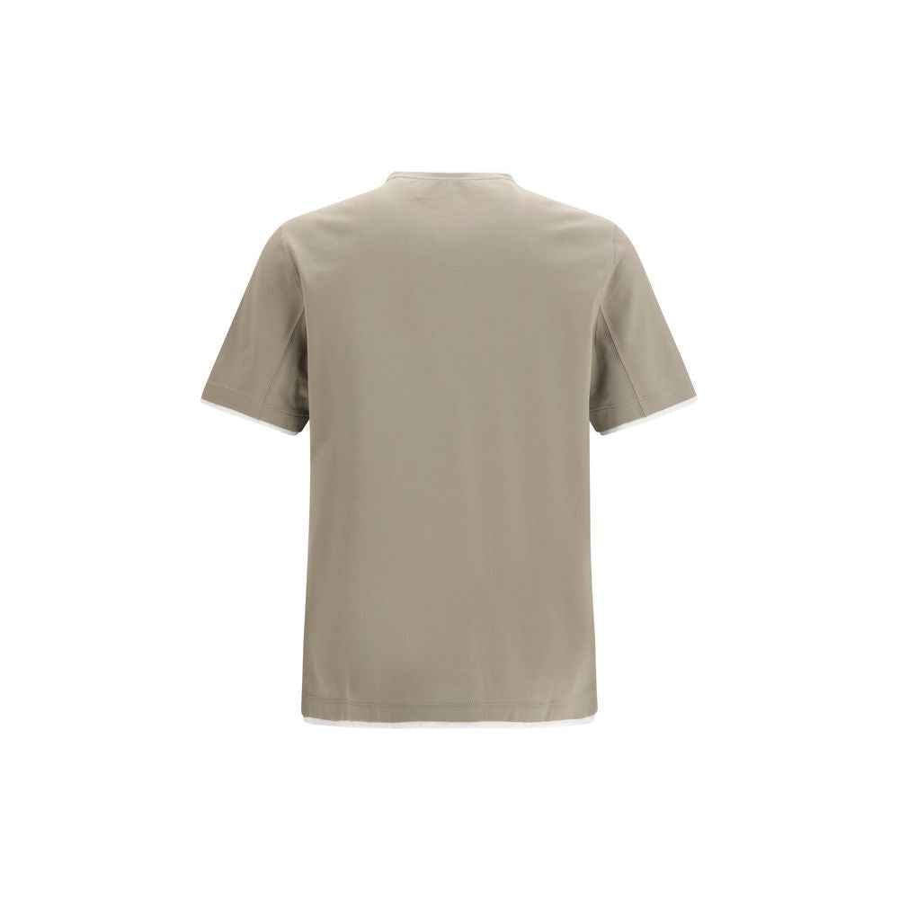 Brunello Cucinelli Bicolor Cotton T-Shirt
