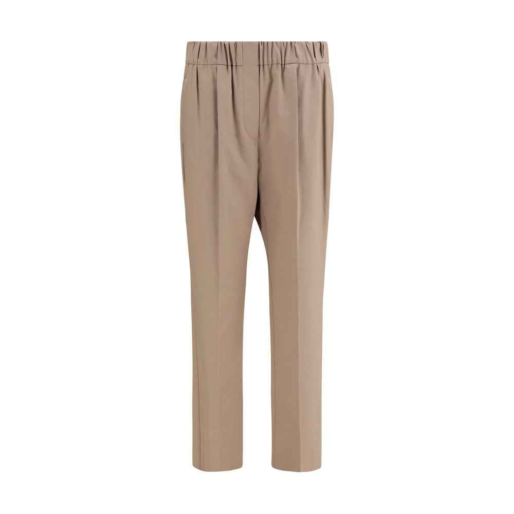 Brunello Cucinelli Beige Cotton Casual Pants