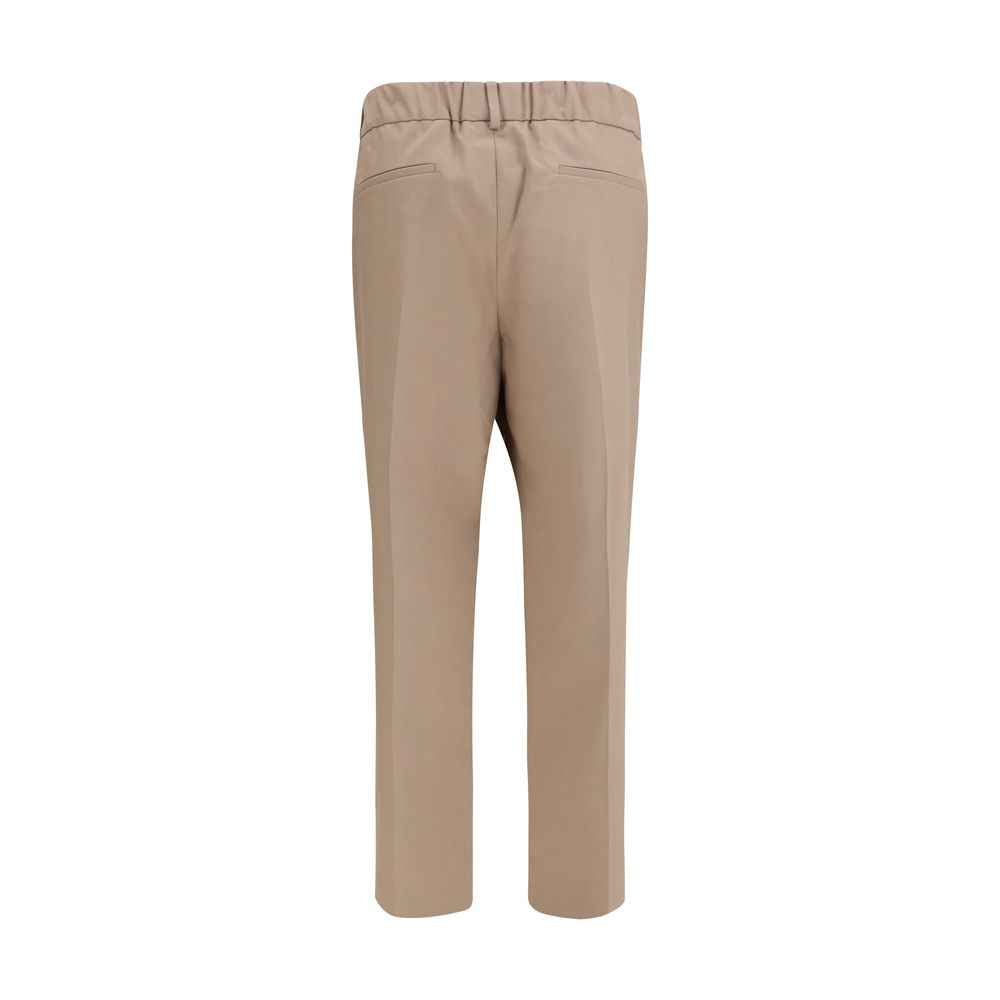 Brunello Cucinelli Beige Cotton Casual Pants