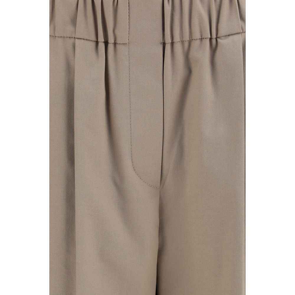 Brunello Cucinelli Beige Cotton Casual Pants