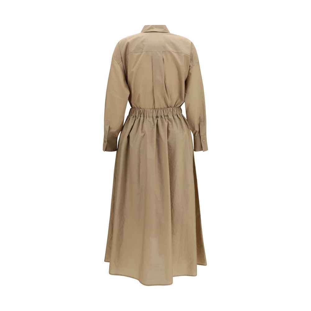 Brunello Cucinelli Beige Cotton Casual Dress