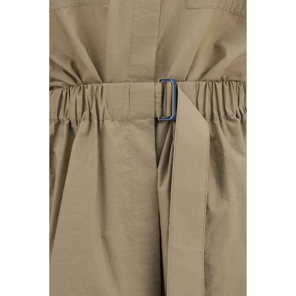 Brunello Cucinelli Beige Cotton Casual Dress