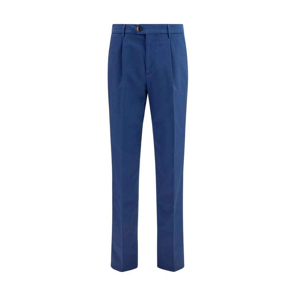 Brunello Cucinelli Blue Cotton Chino Pants