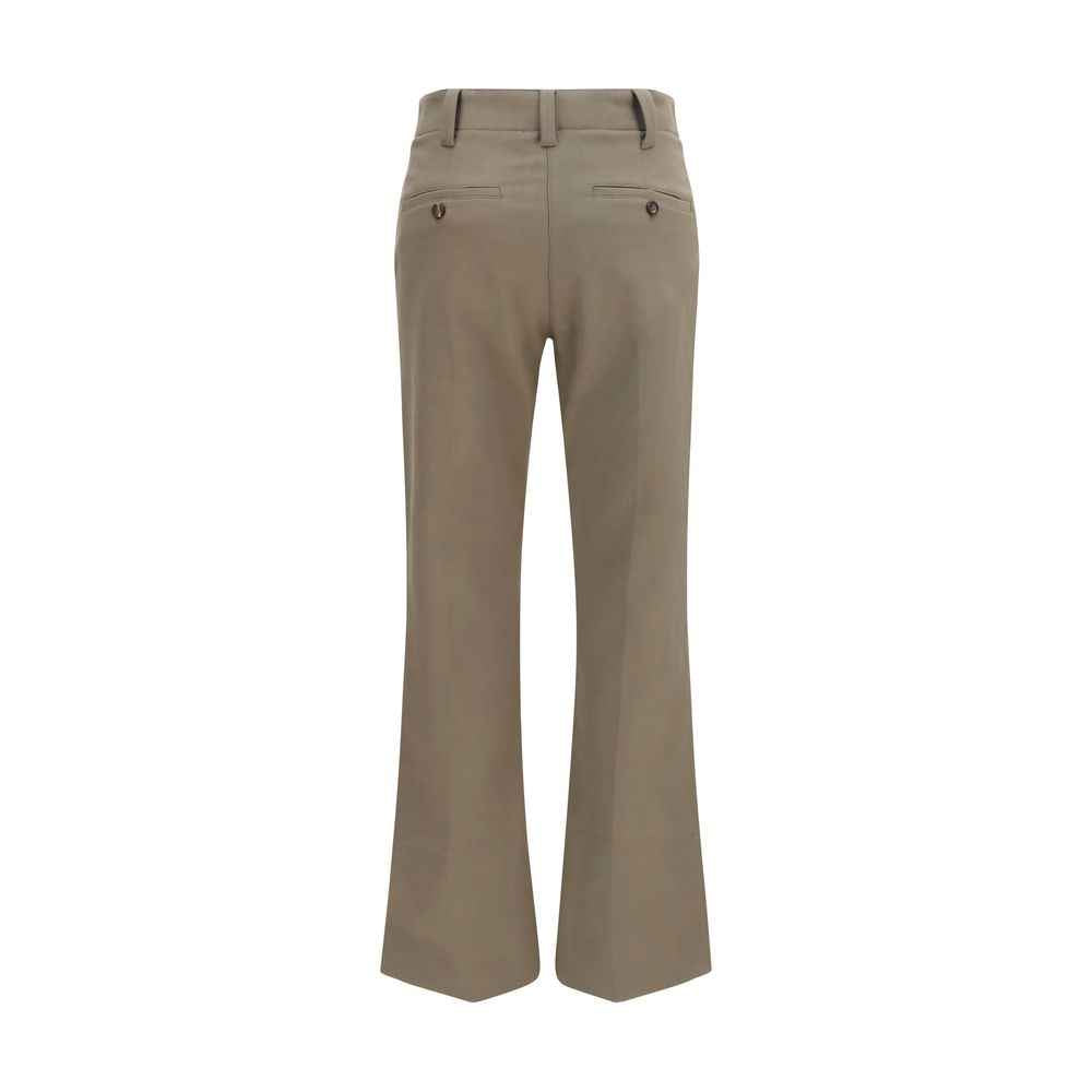 Brunello Cucinelli Brown Cotton Flared Pants