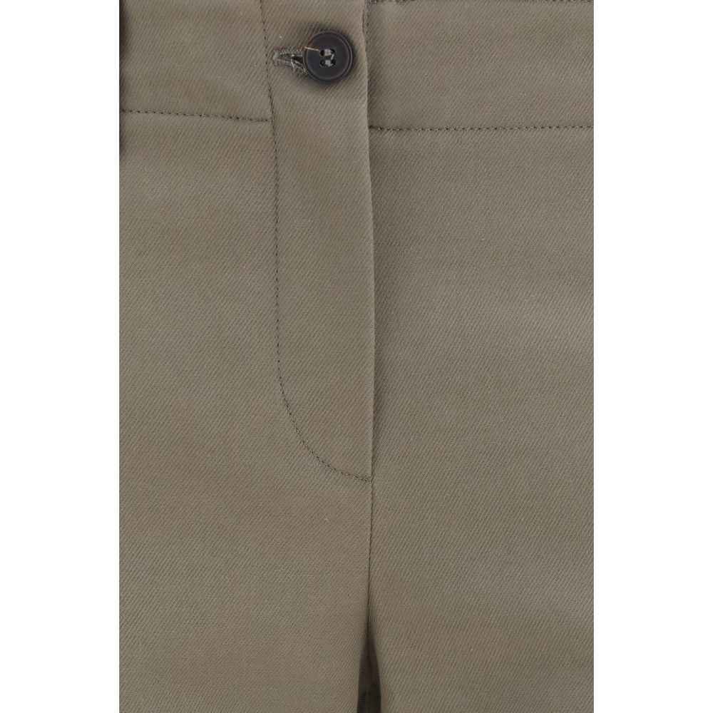 Brunello Cucinelli Brown Cotton Flared Pants