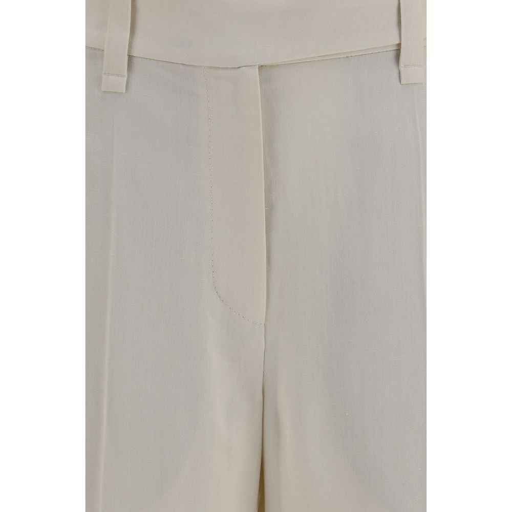 Brunello Cucinelli Beige Viscose Casual Pants