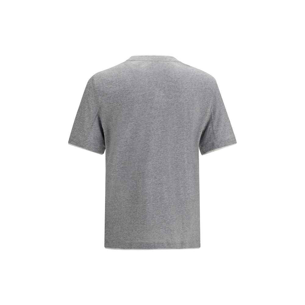 Brunello Cucinelli Gray Cotton T-Shirt