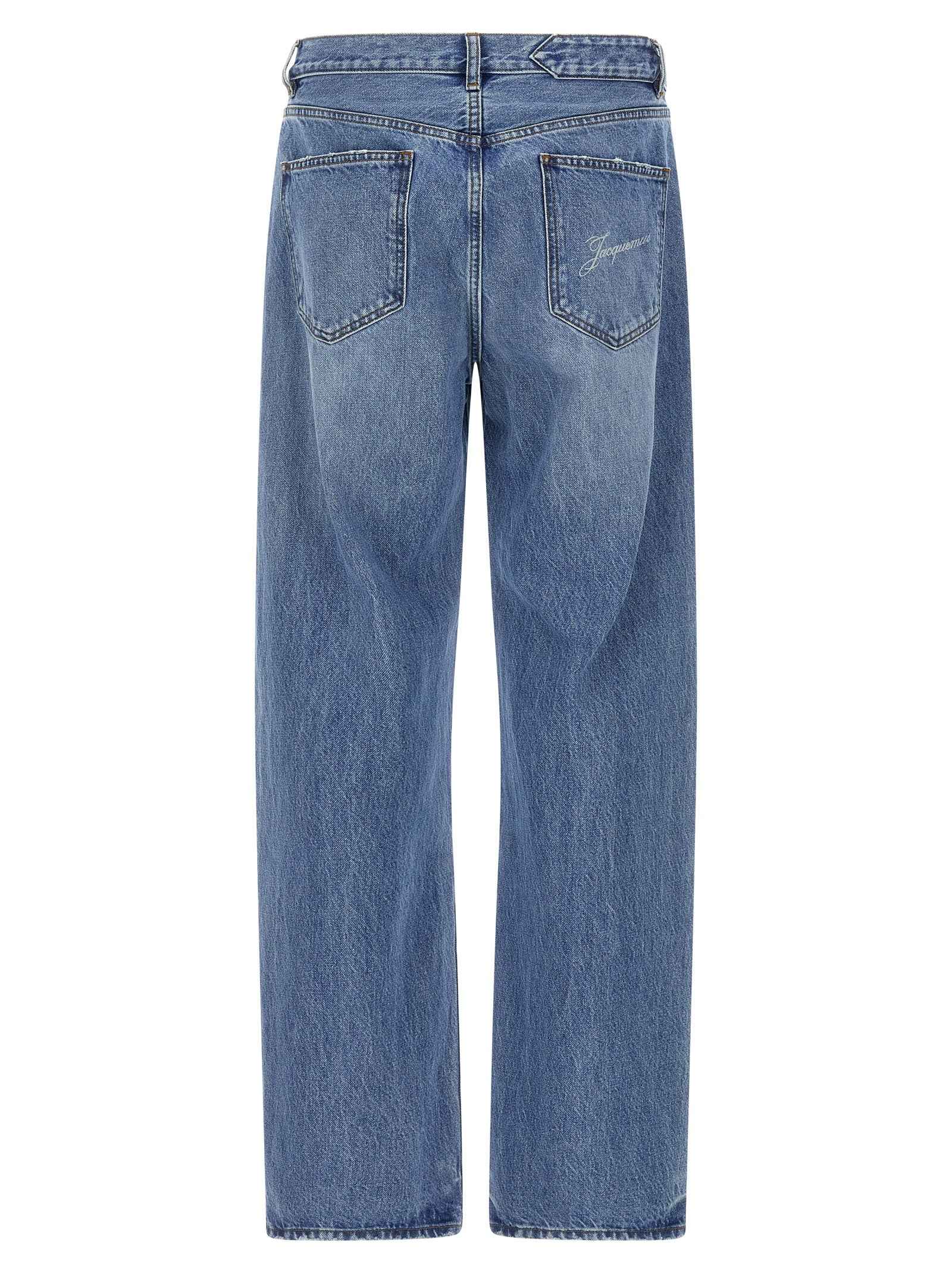 Jacquemus Blue Cotton Straight-Leg Jeans