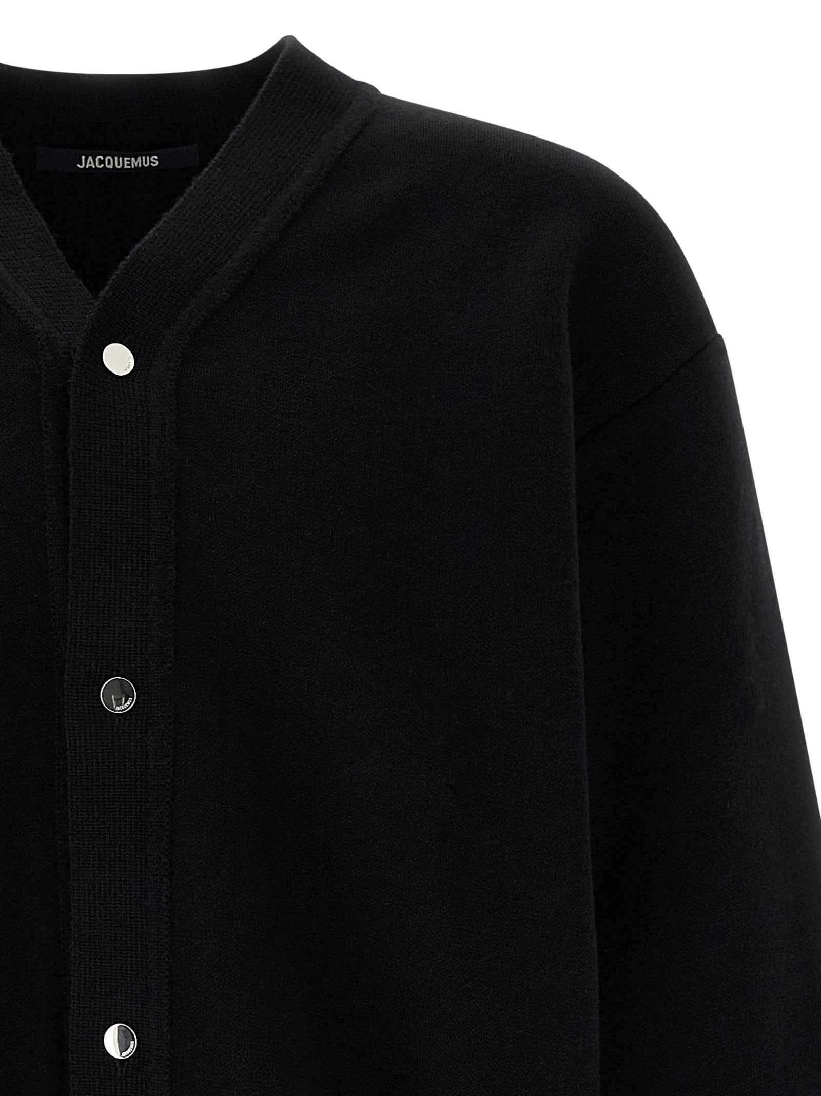 Jacquemus Black Merino Wool Cardigan