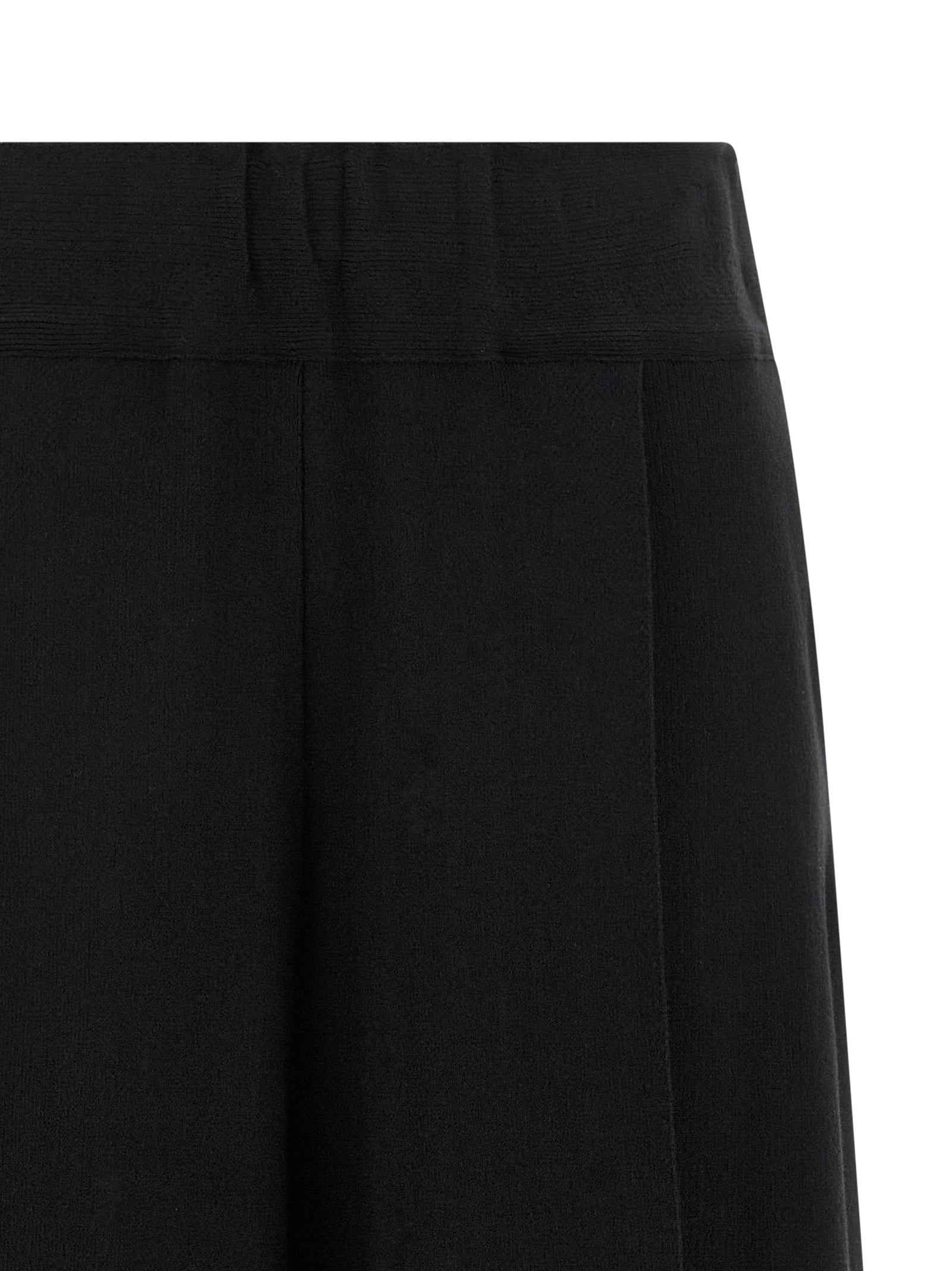 Issey Miyake Black Cotton Casual Pants