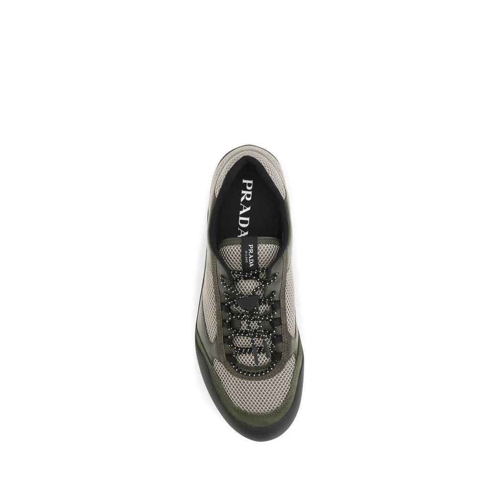 Prada Bicolor Polyester Athletic Sneakers