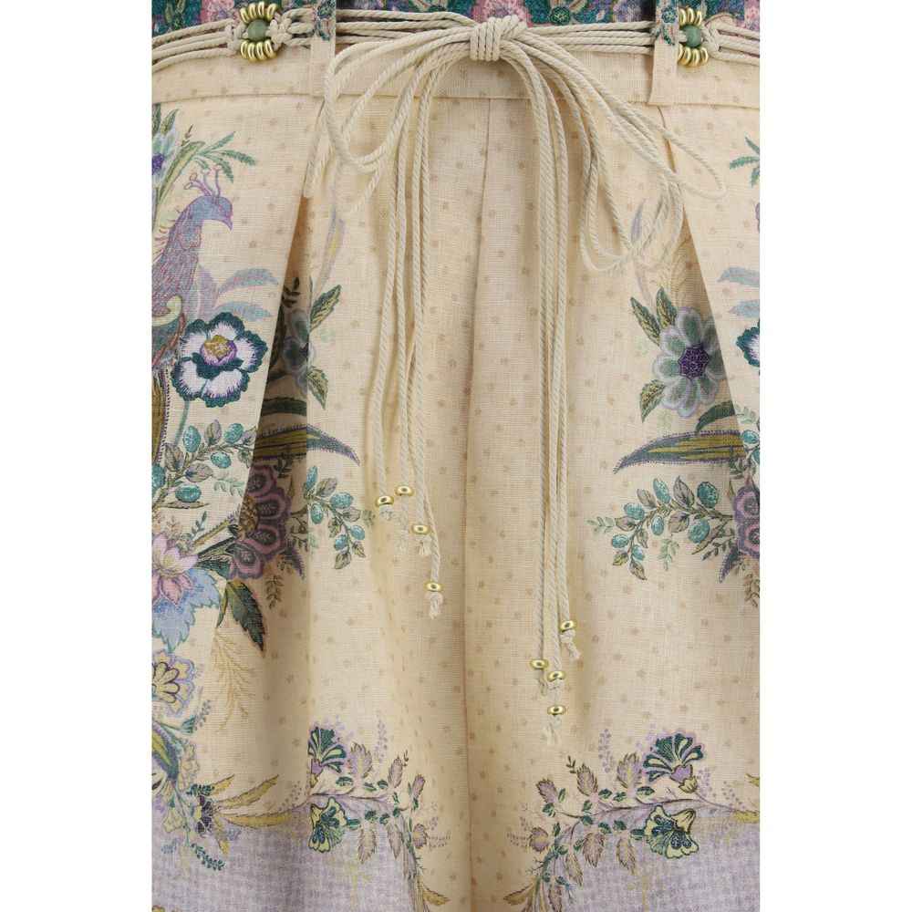 Zimmermann Multicolor Linen Bermuda Shorts