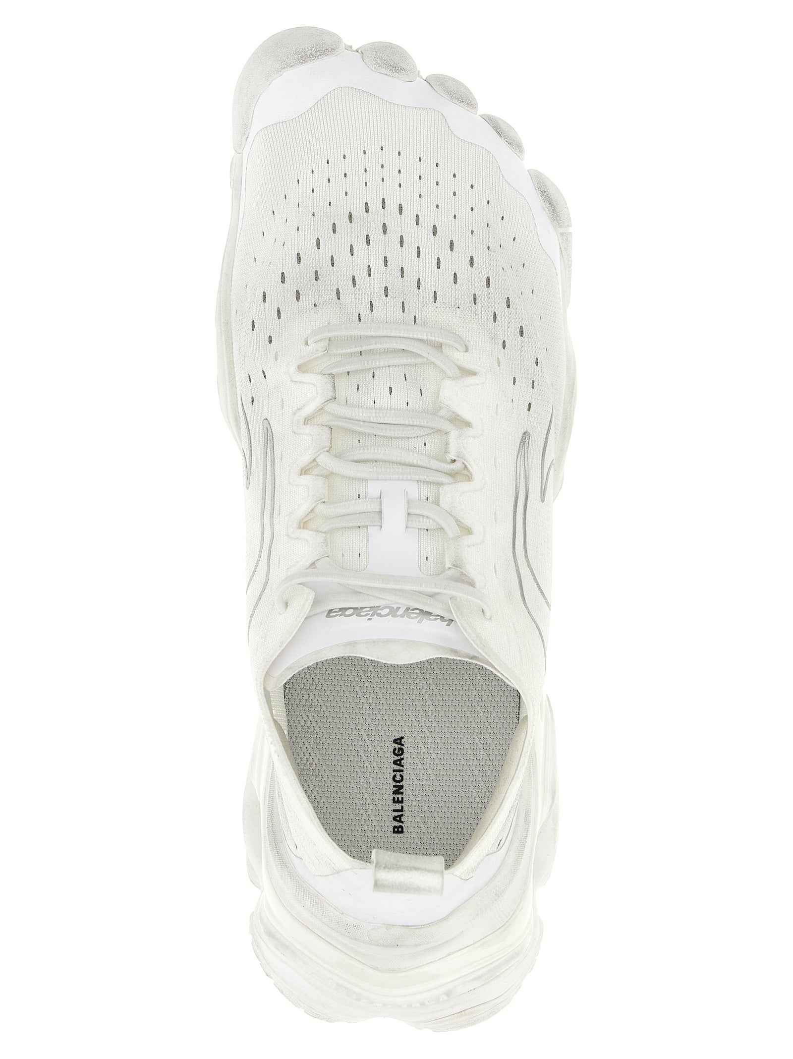 Balenciaga White Polyester Athletic Sneakers