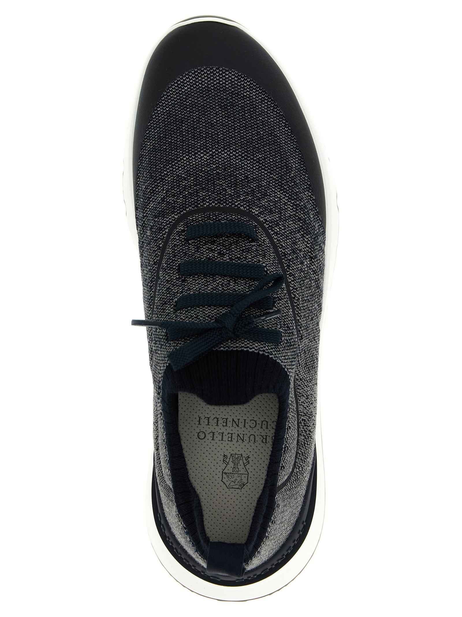 Brunello Cucinelli Blue Cotton Athletic Sneakers