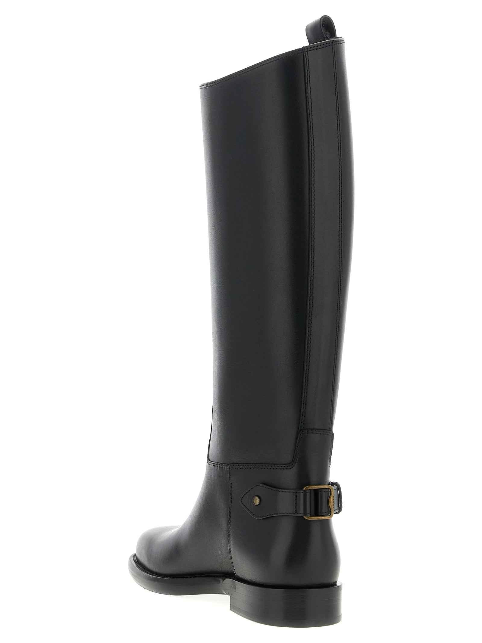 Burberry Black Calfskin Over The Knee