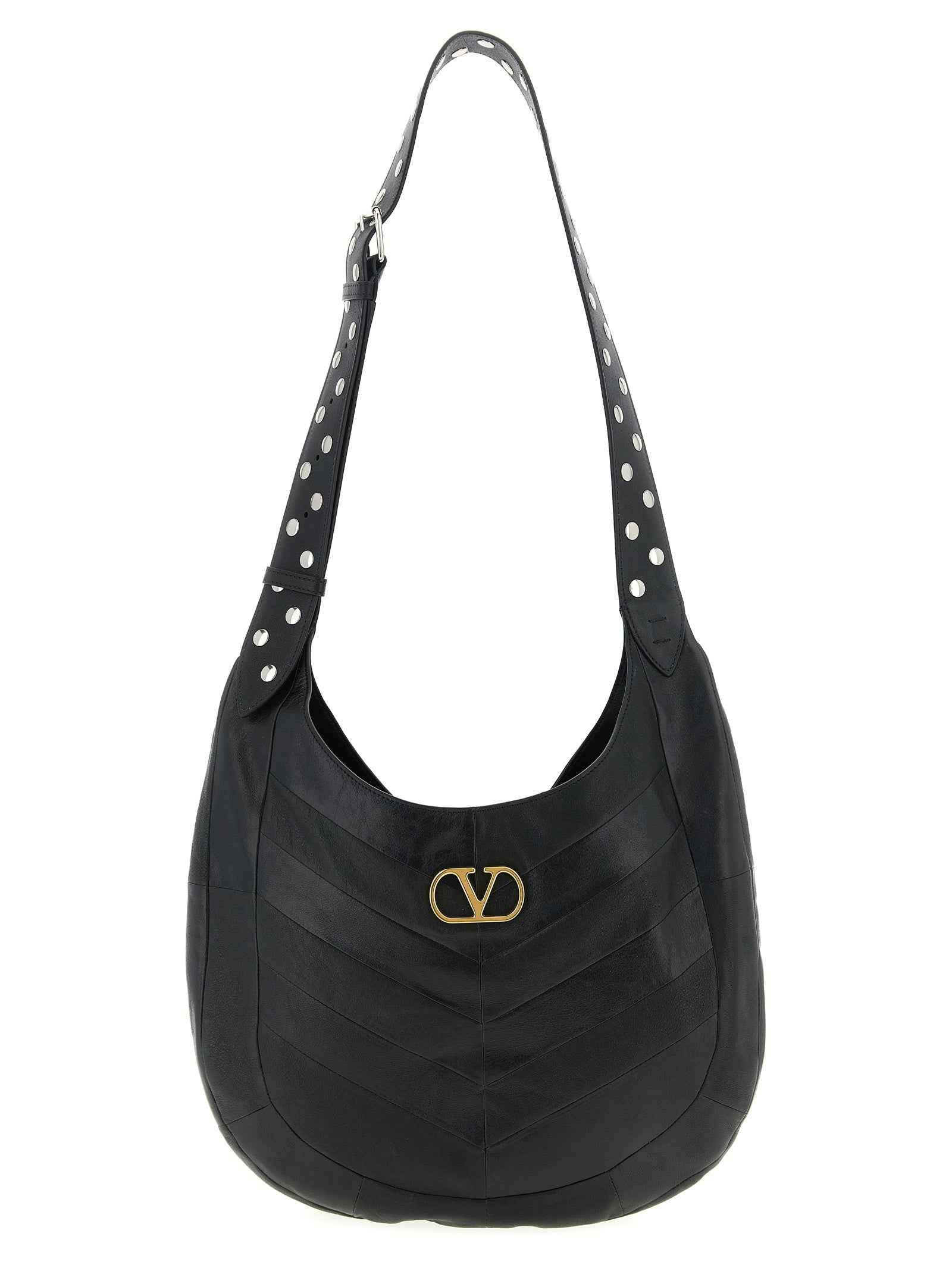 Valentino Garavani Black Lamb Leather Shoulder Bag