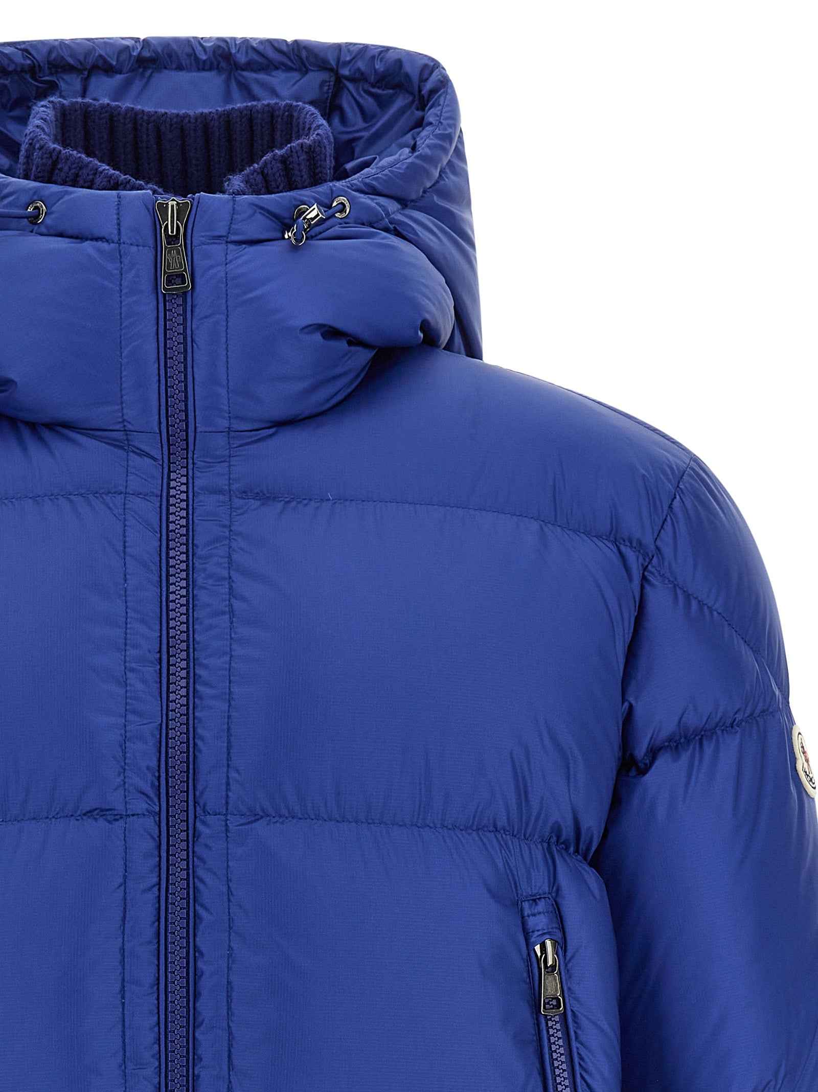 Moncler Blue Polyamide Full-Length Jacket