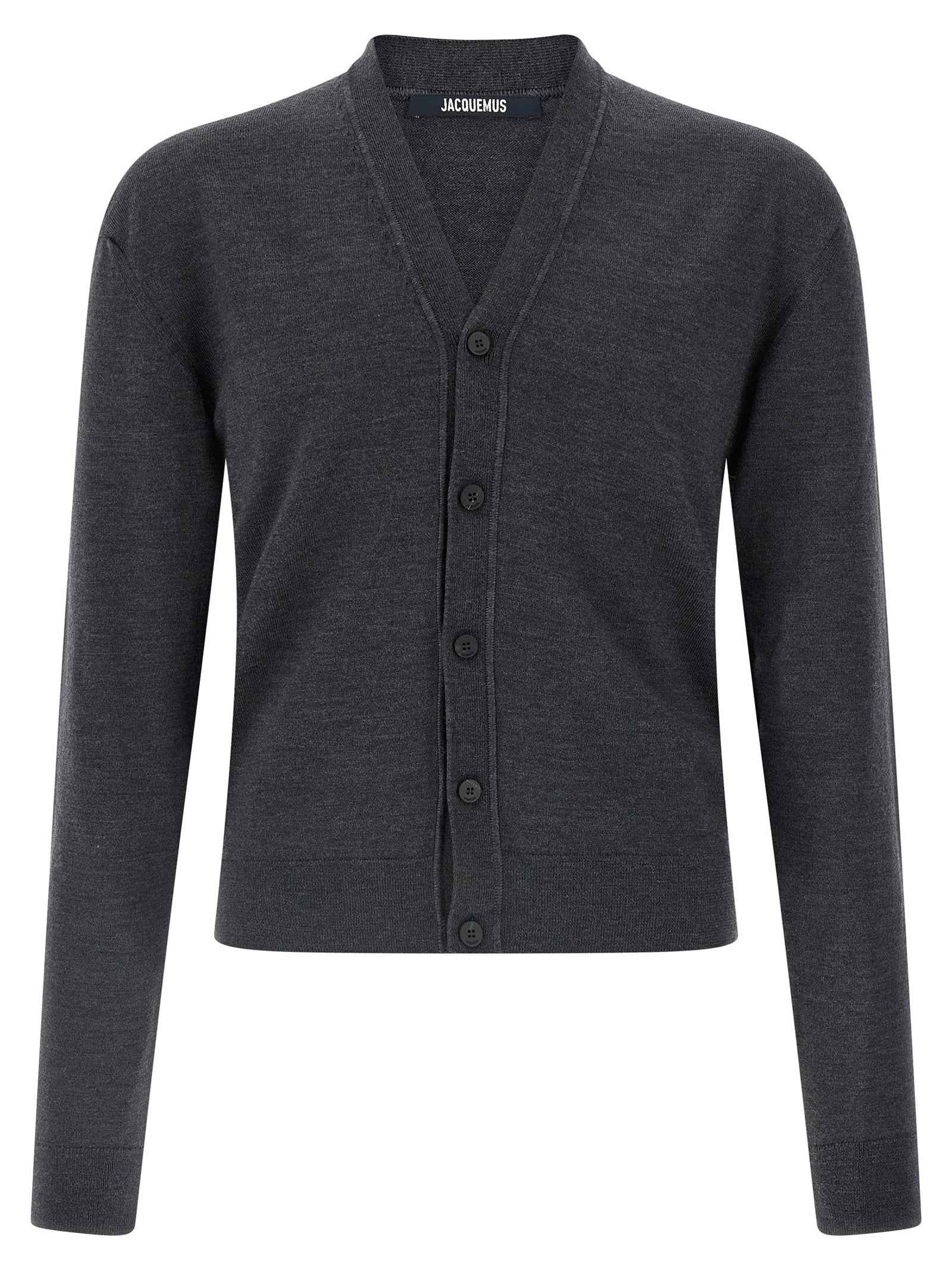 Jacquemus Gray Merino Wool Cardigan