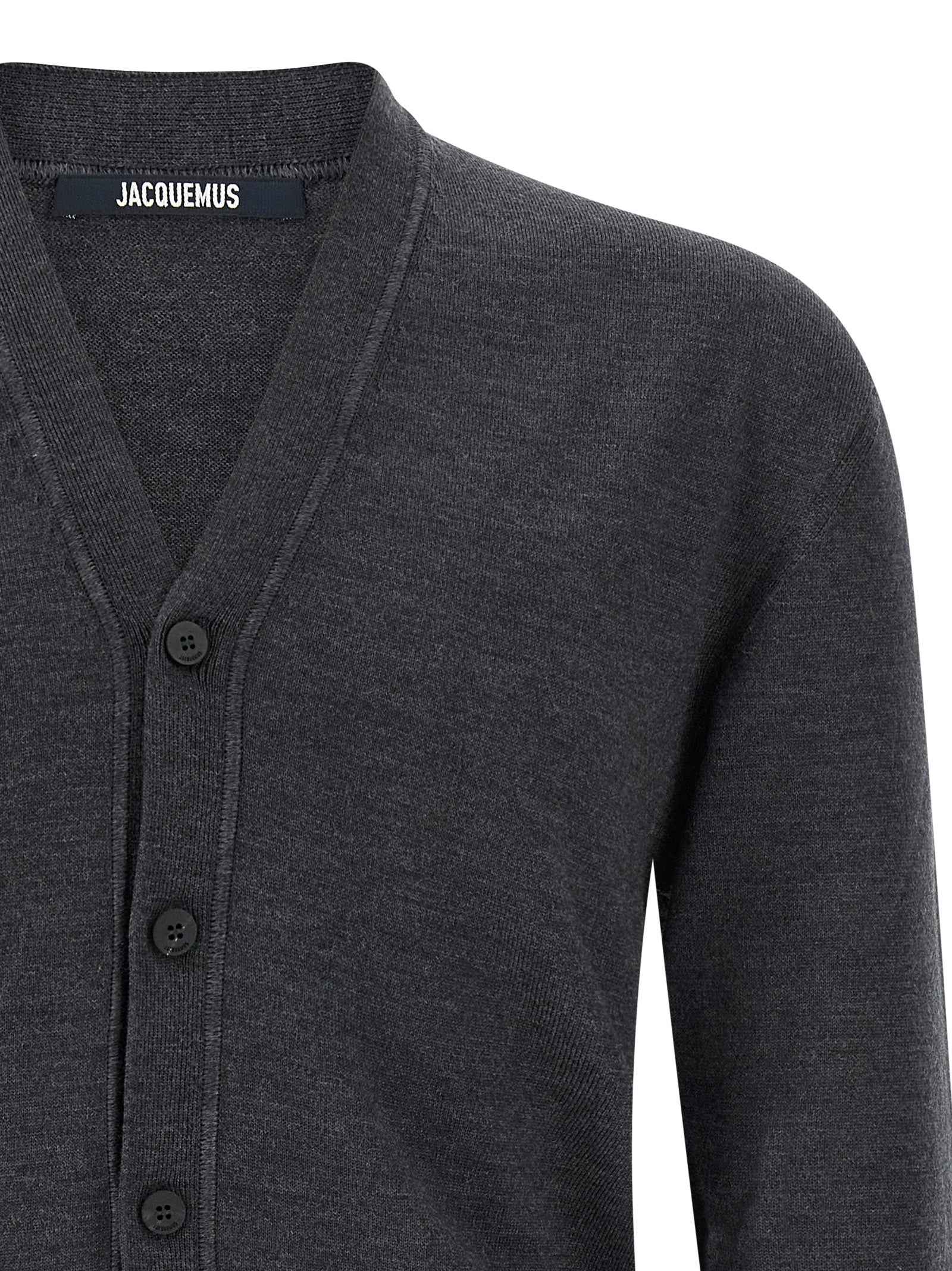 Jacquemus Gray Merino Wool Cardigan