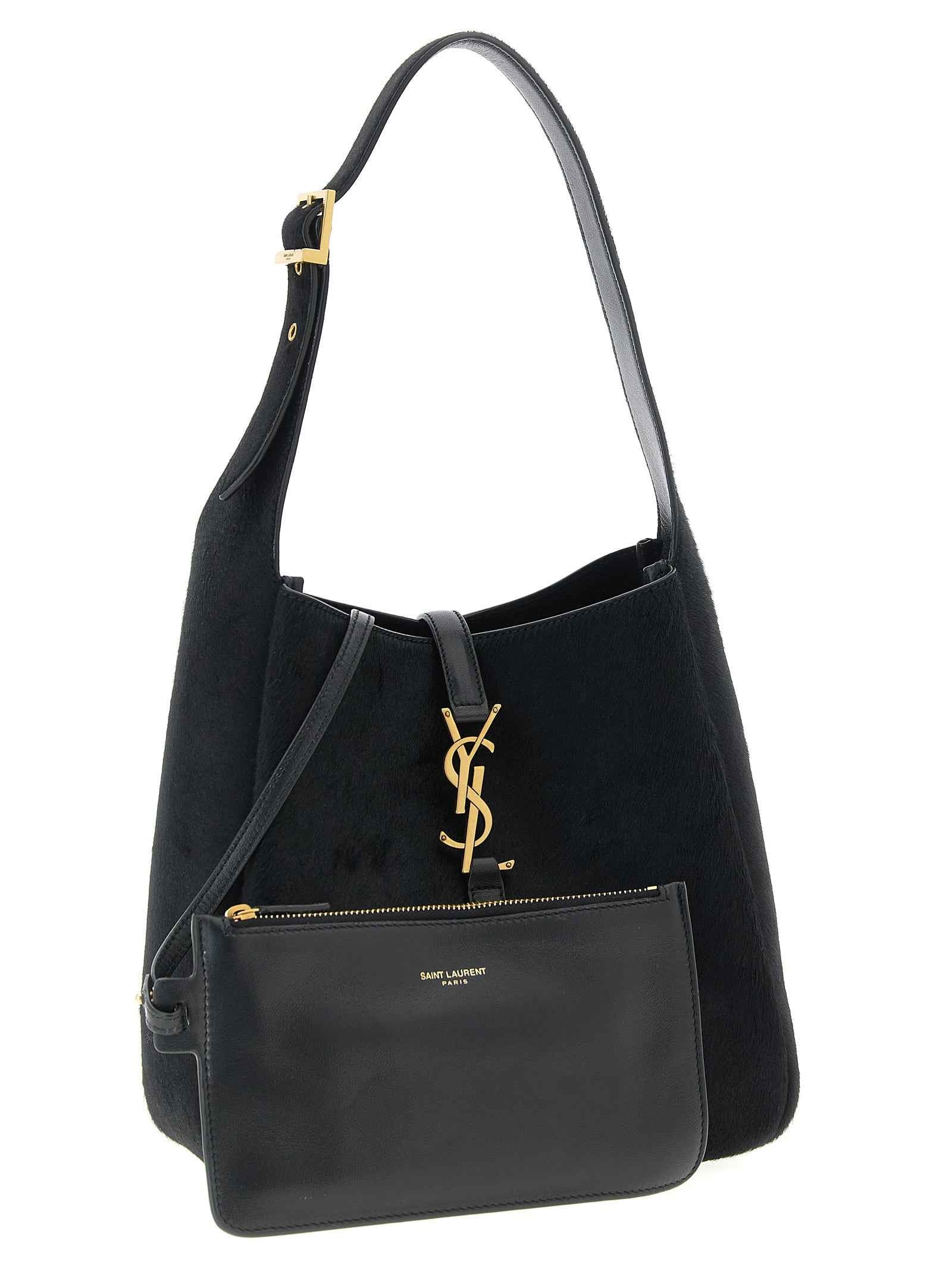 Saint Laurent Black Calfskin Shoulder Bag