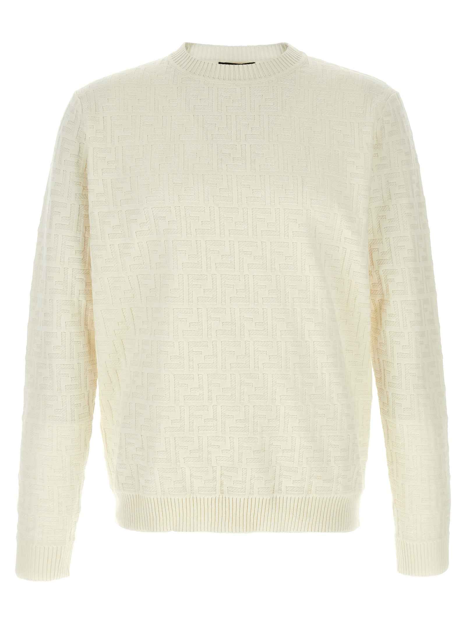 Fendi White Cotton Cardigan