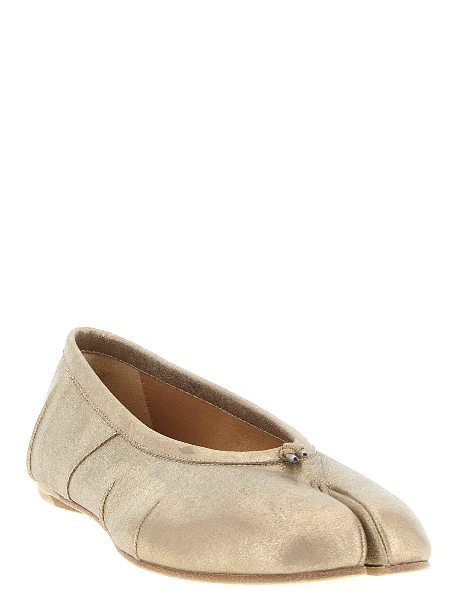 Maison Margiela Gold Cashmere Ballet Flats
