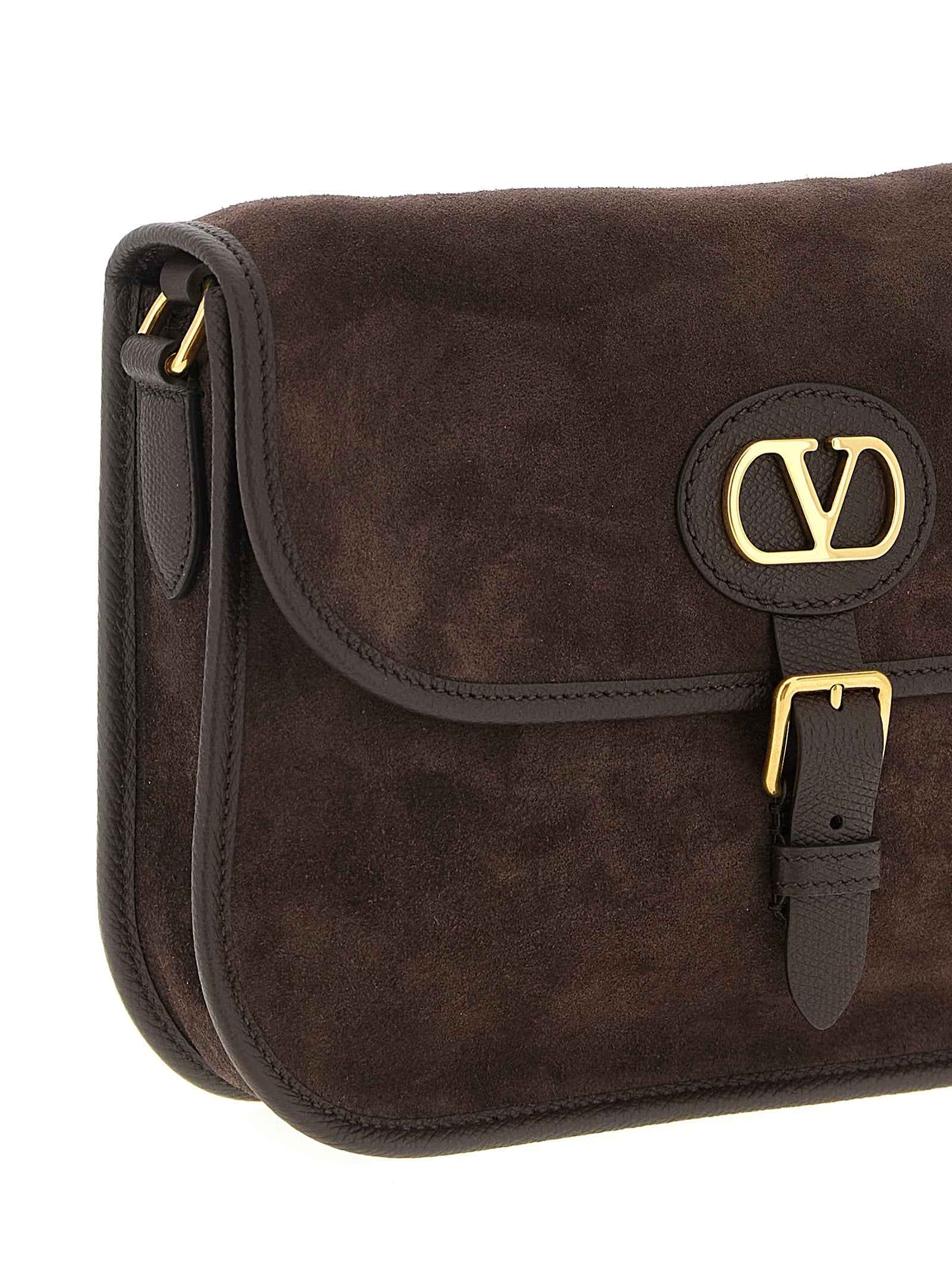 Valentino Garavani Brown Cowhide Crossbody Bag