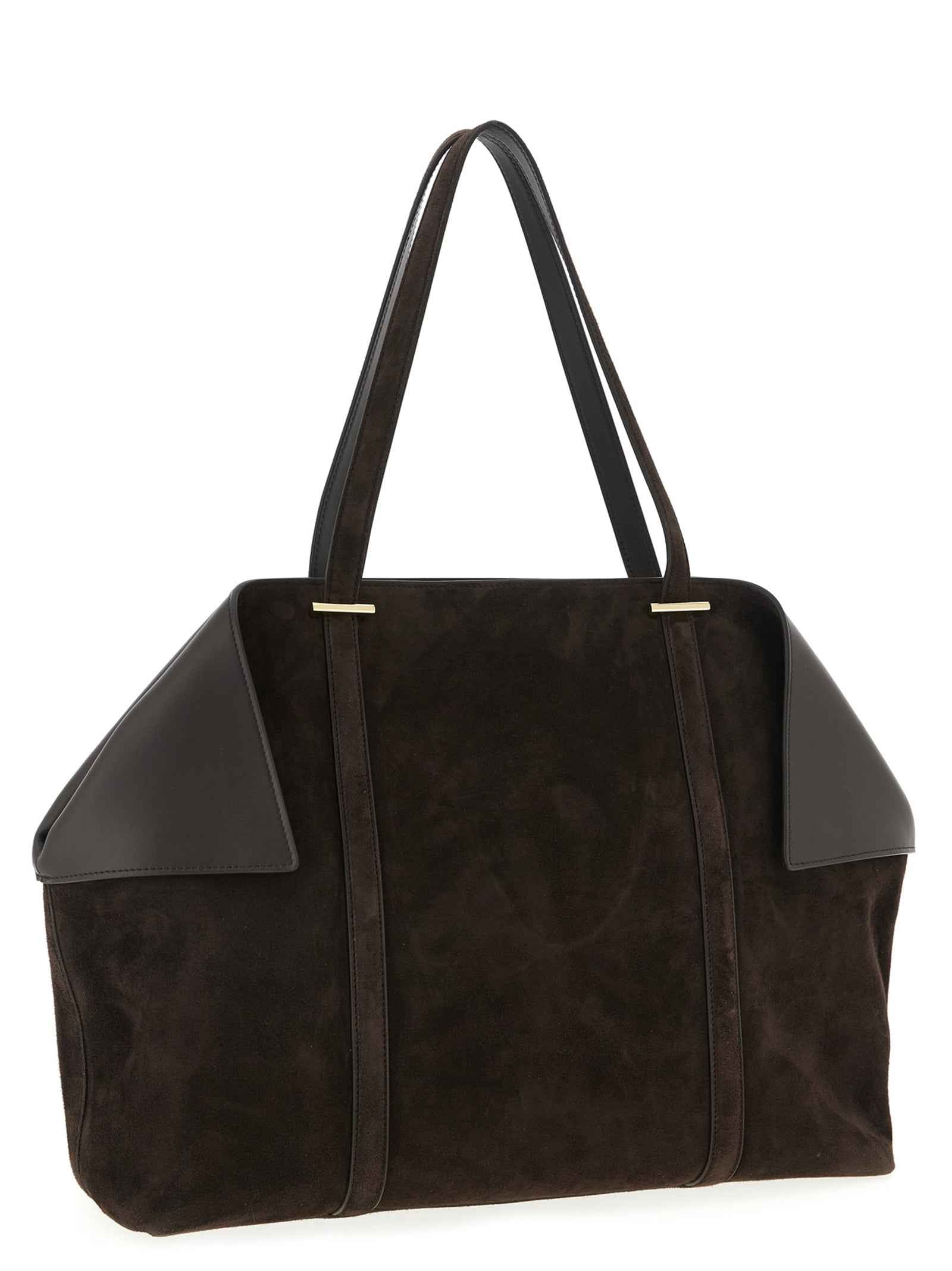 Ferragamo Brown Goatskin Shoulder Bag