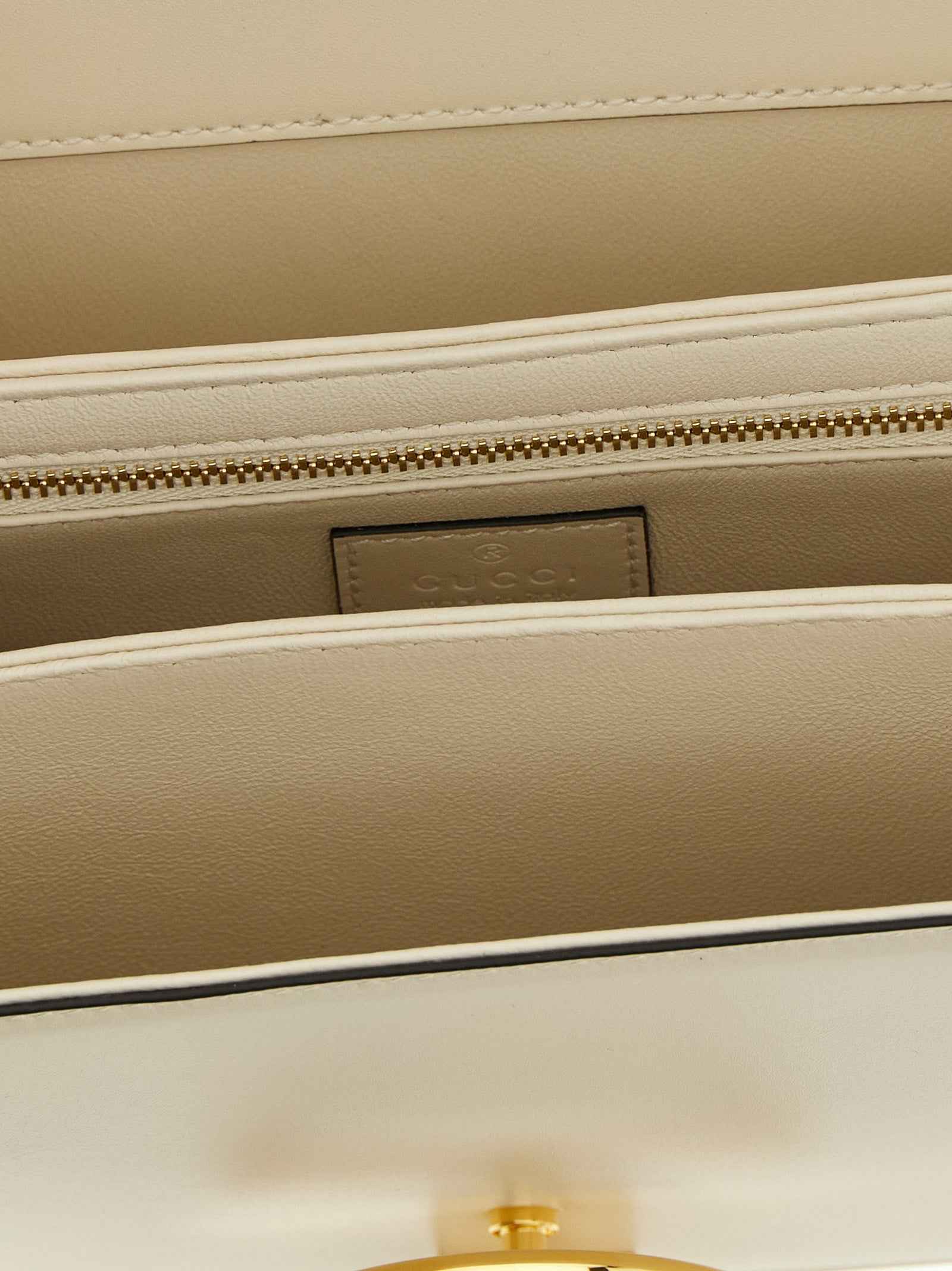 Gucci White Calfskin Shoulder Bag