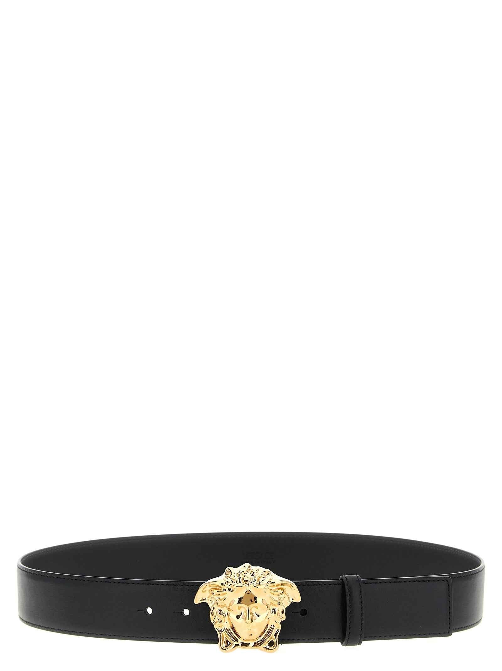 Versace Black Calfskin Regular Belt