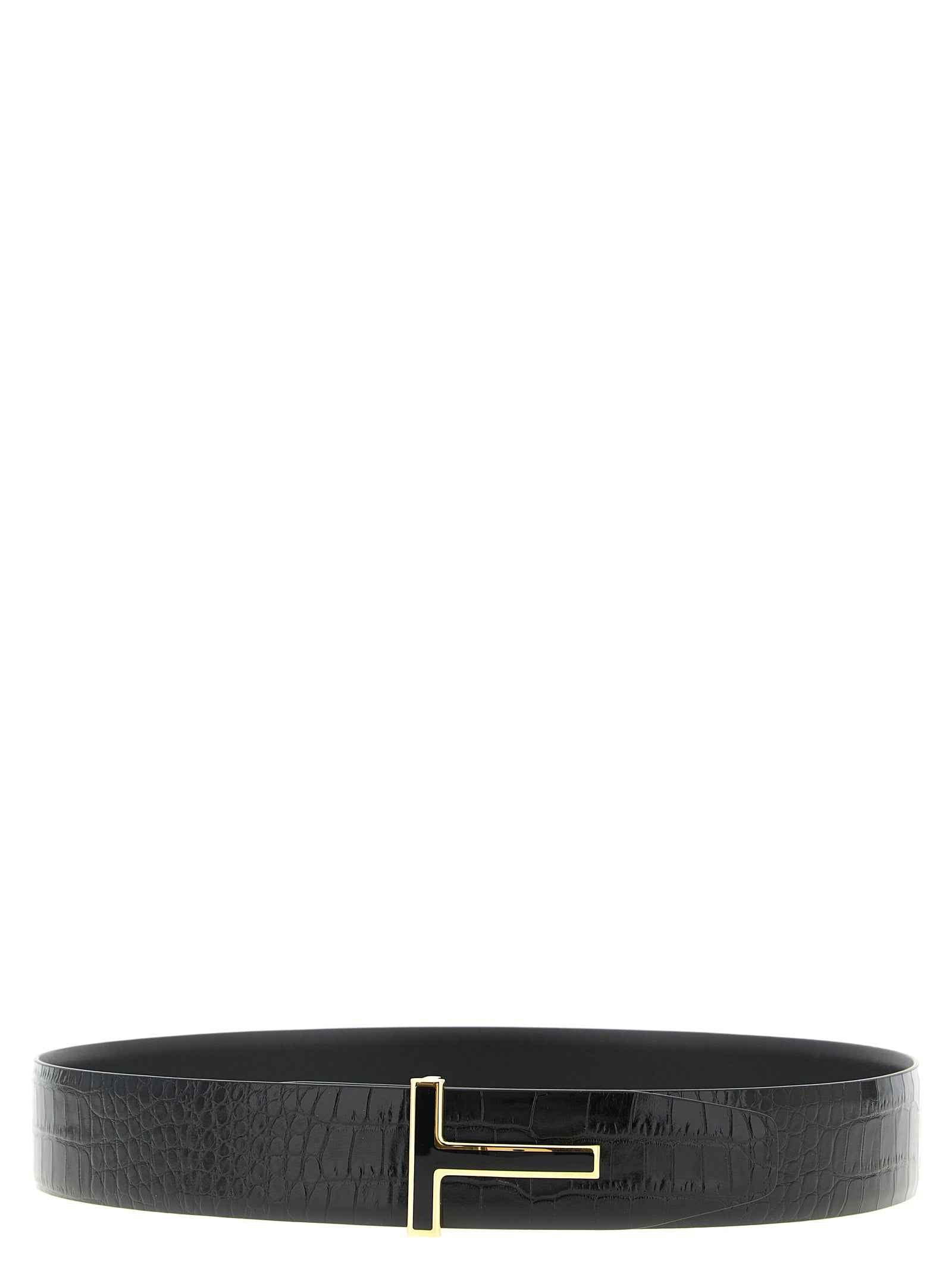 Tom Ford Black Calfskin Regular Belt