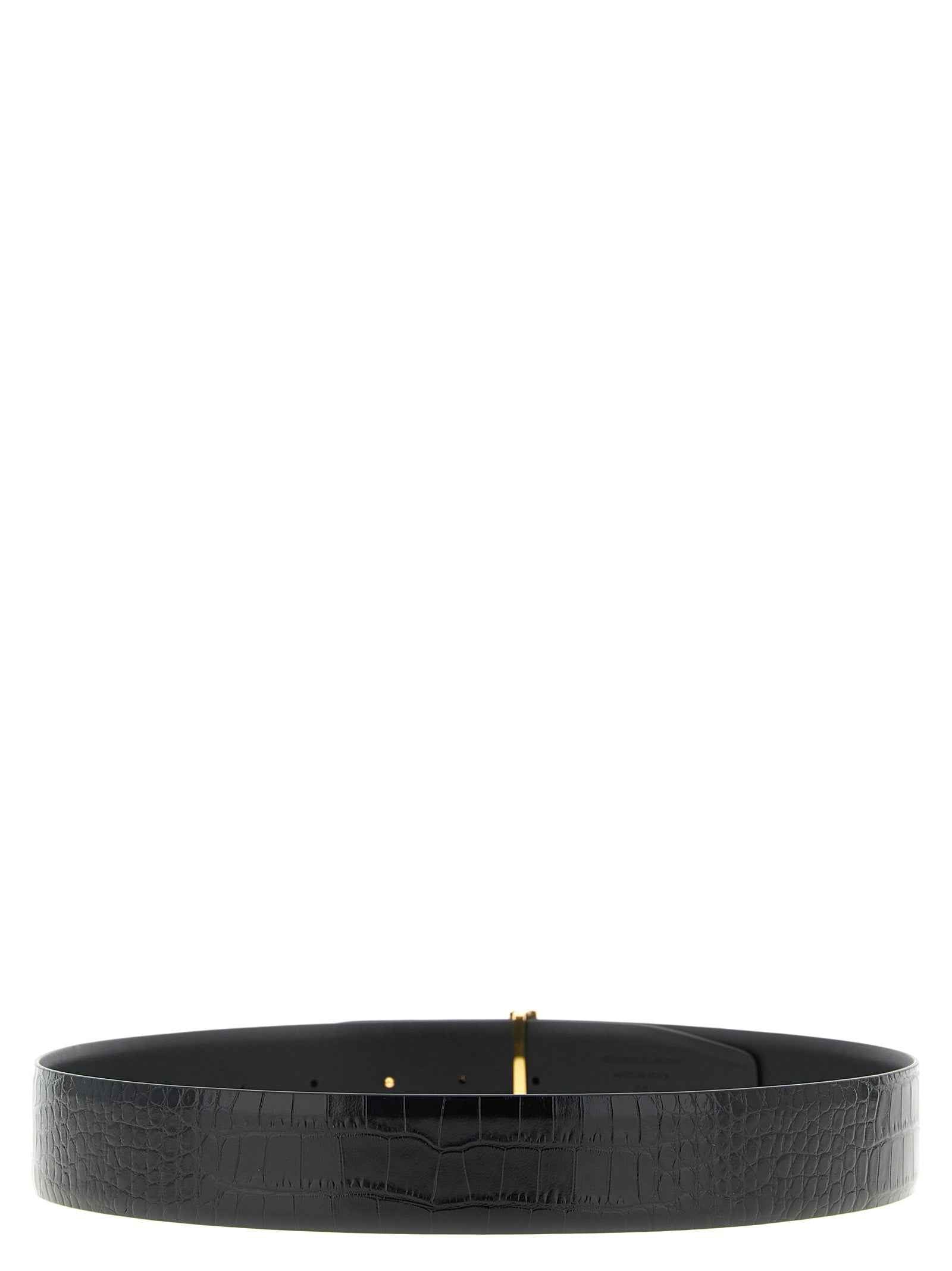Tom Ford Black Calfskin Regular Belt