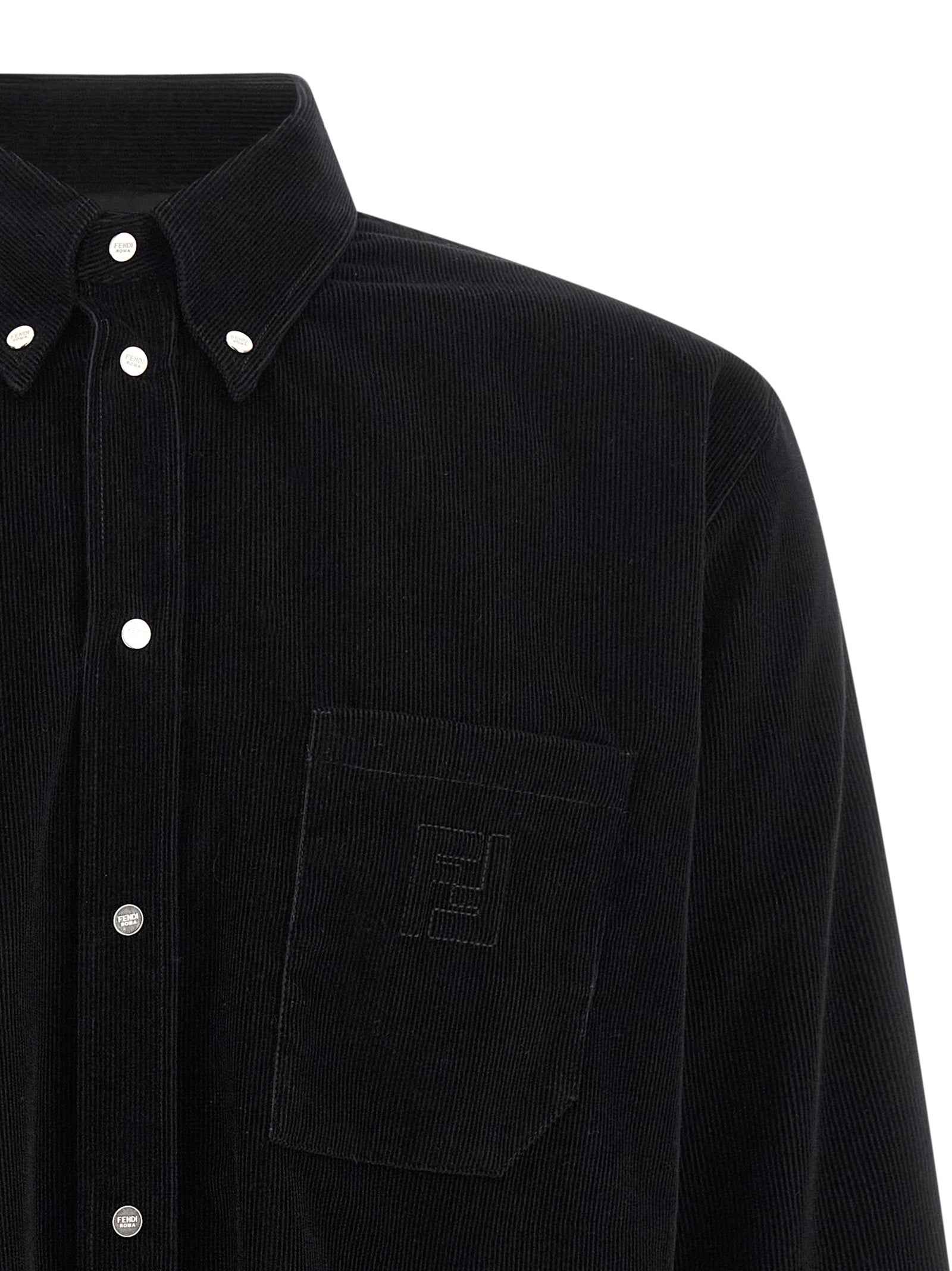 Fendi Black Cotton Blouse