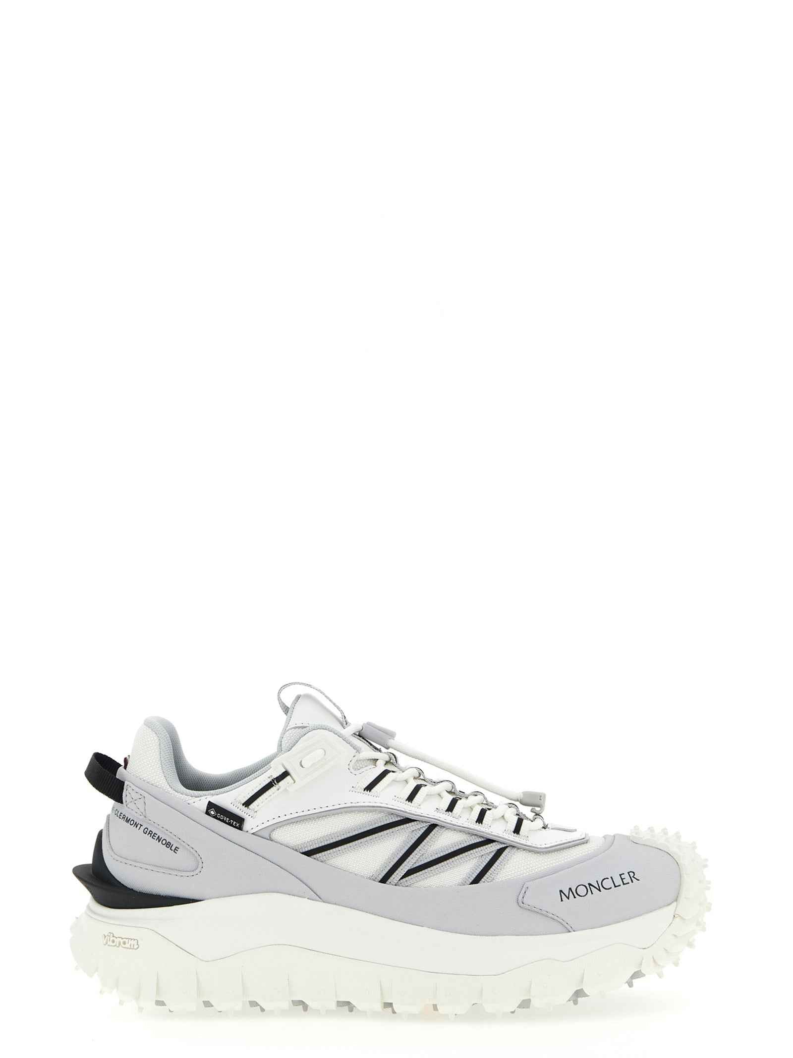 Moncler Gray Polyamide Athletic Sneakers