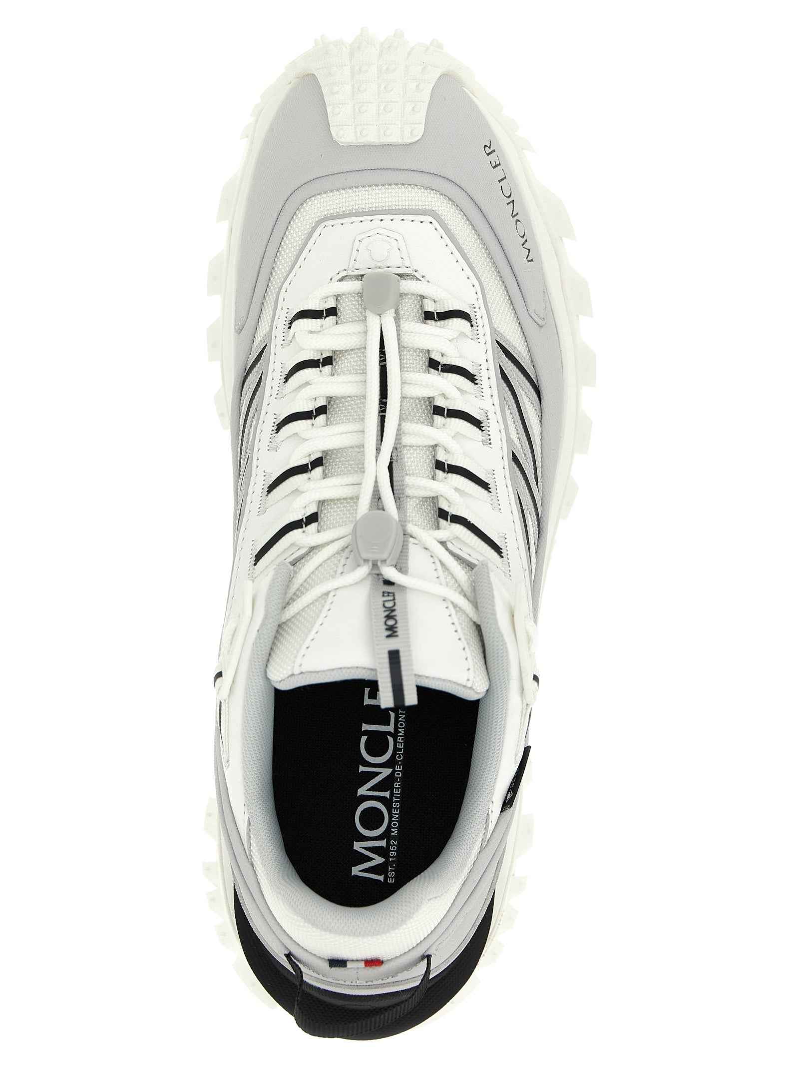 Moncler Gray Polyamide Athletic Sneakers
